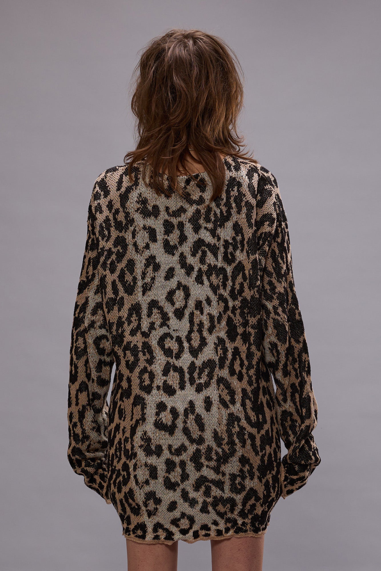 Light Leopard Jacquard, Boyfriend Cardigan