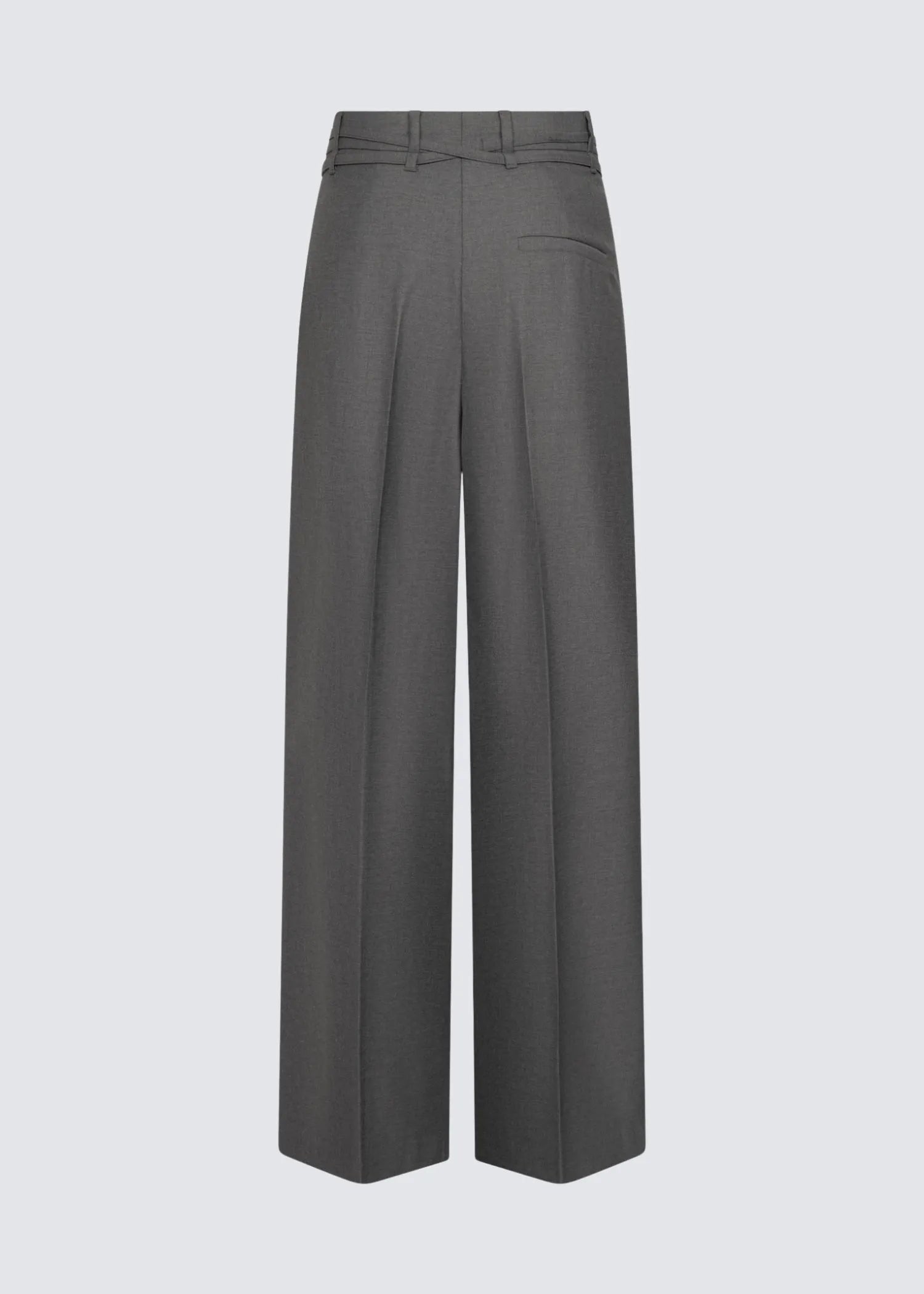 Rossi, Noa Belt Blended Wool Mix, Grau, Hose
