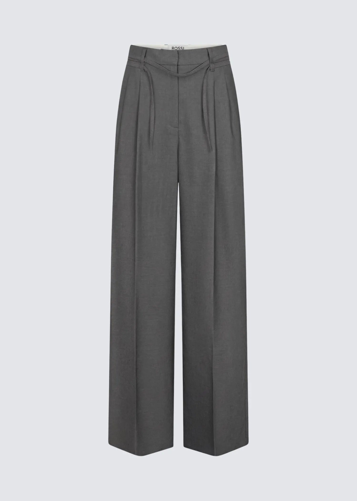 Rossi, Noa Belt Blended Wool Mix, Grau, Hose