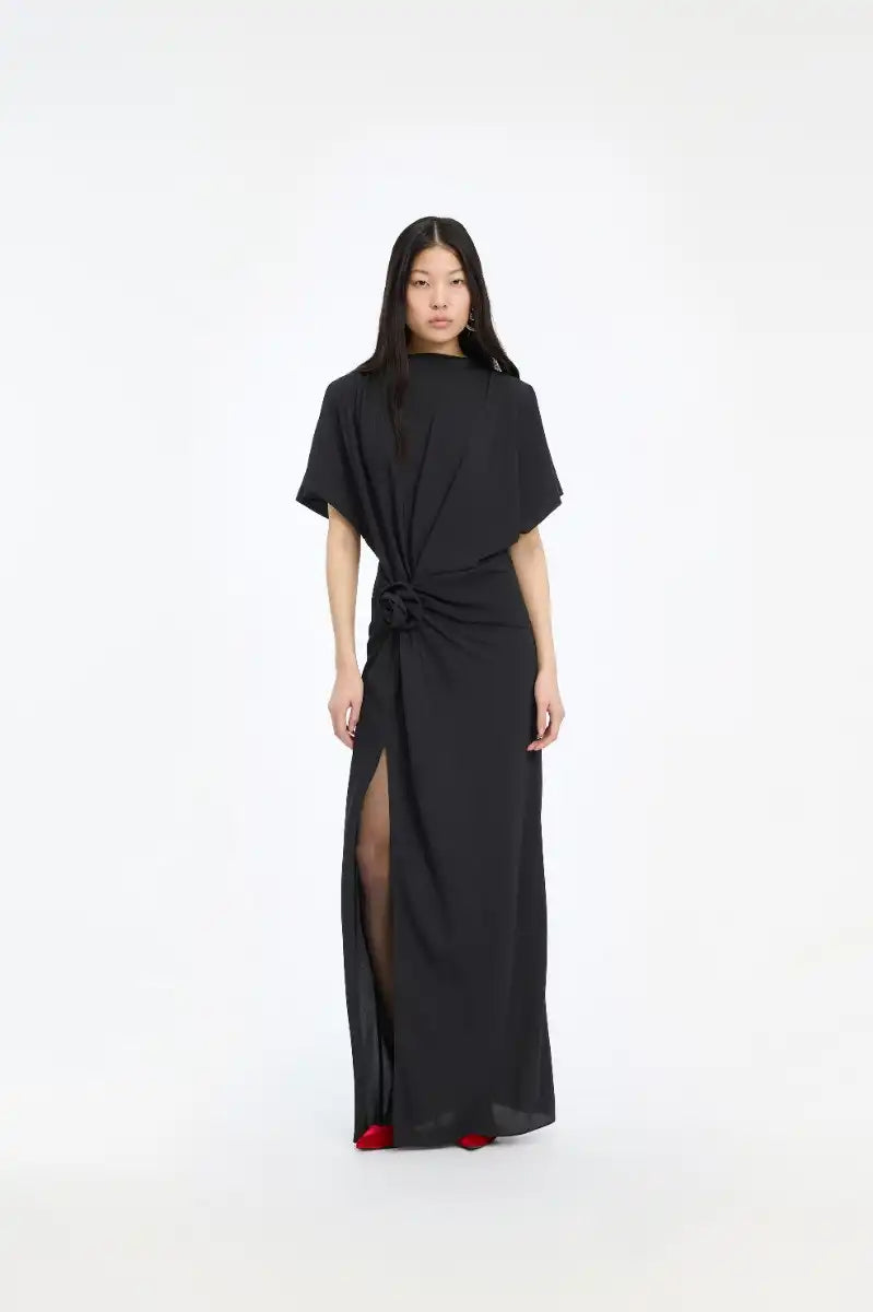 Rotate, Fumino Slit, Black, Maxi-Kleid