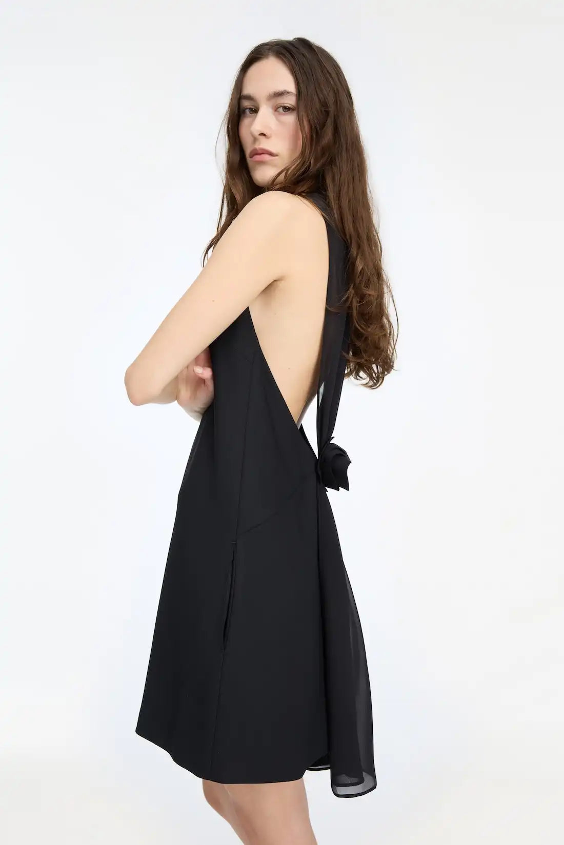 Rotate, Twiggy Crepe Mini, Black, A-Linie Kleid