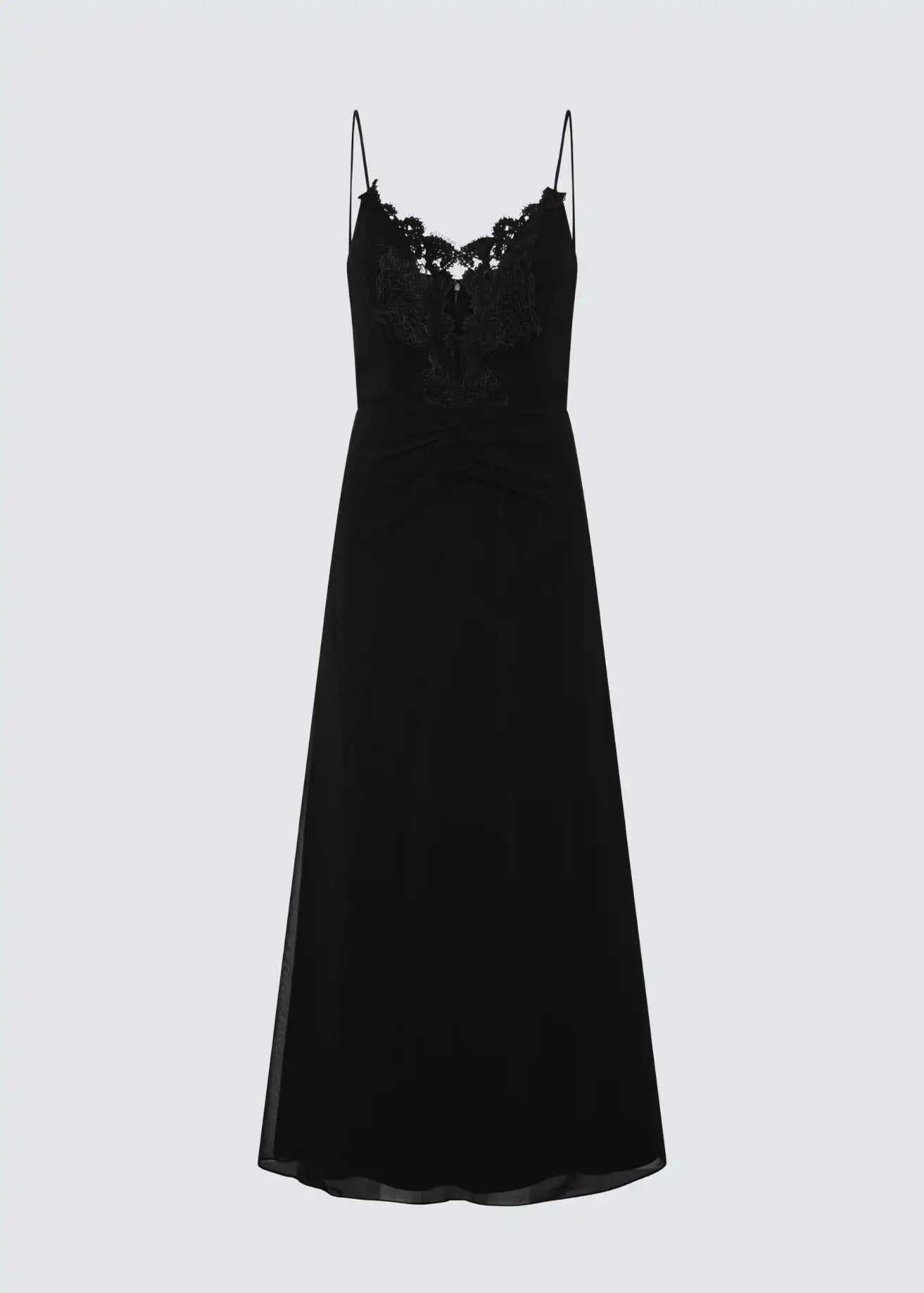 Rotate, Isabeau V-Neck, Black, Maxi Kleid