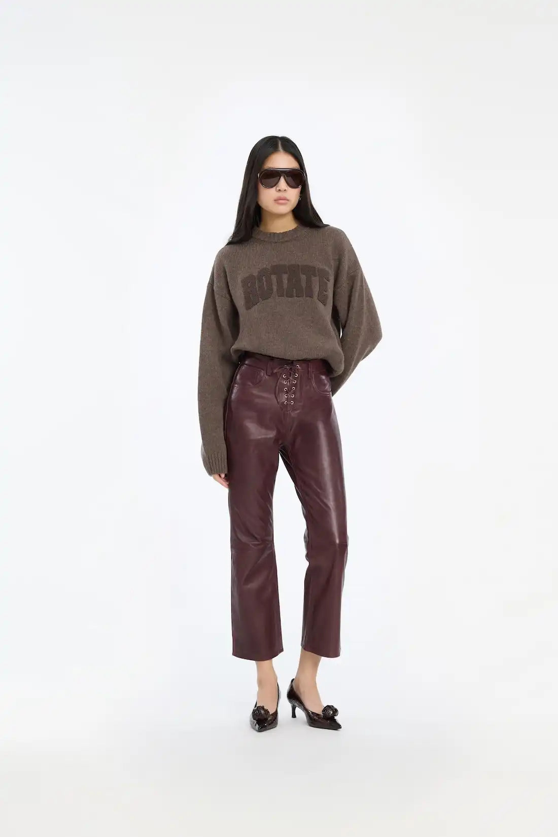 Rotate, Salita Crewneck, Cocoa Brown, Pullover