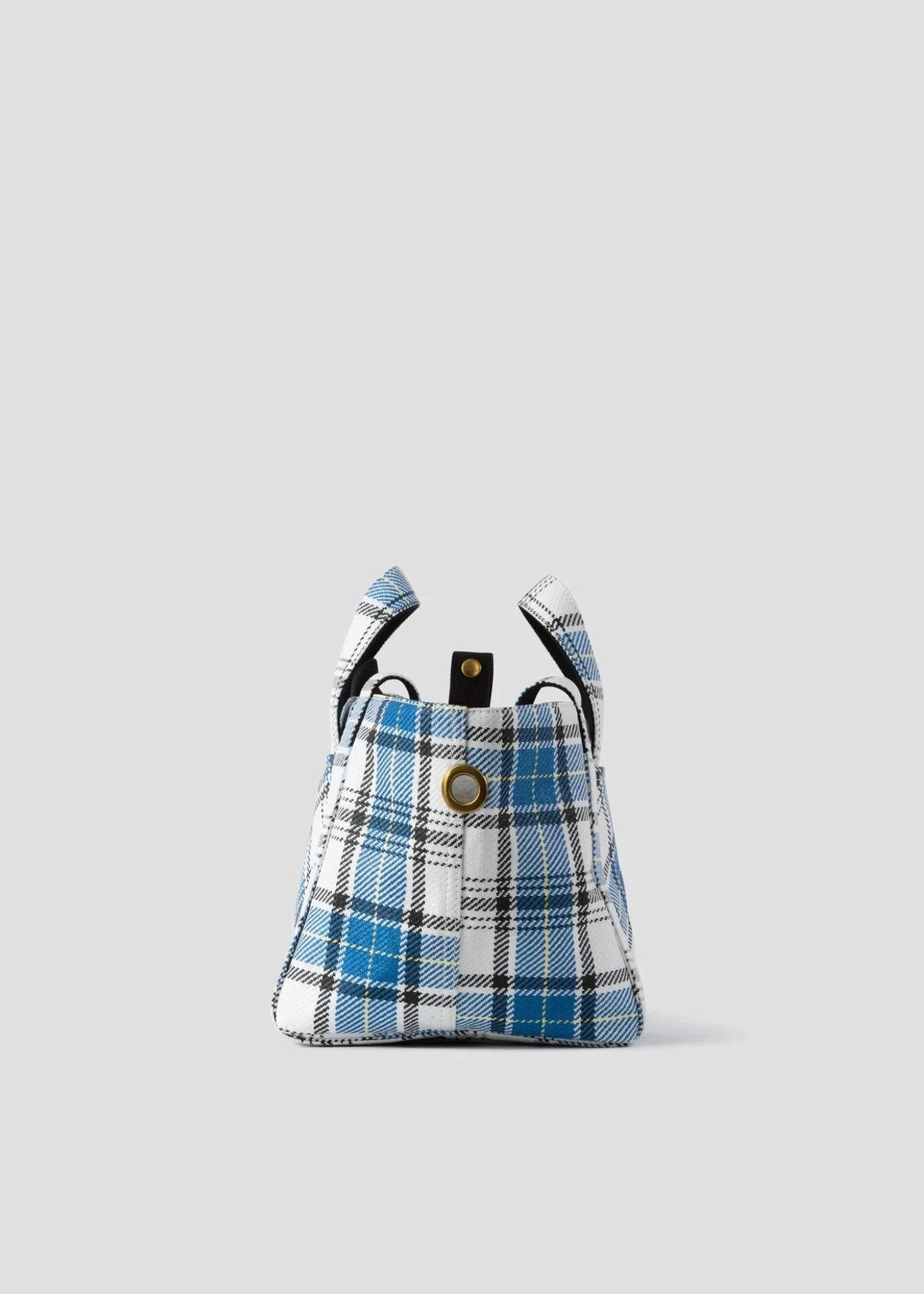 William Fan, Fan Bag S, Blue/White Checked, Tasche