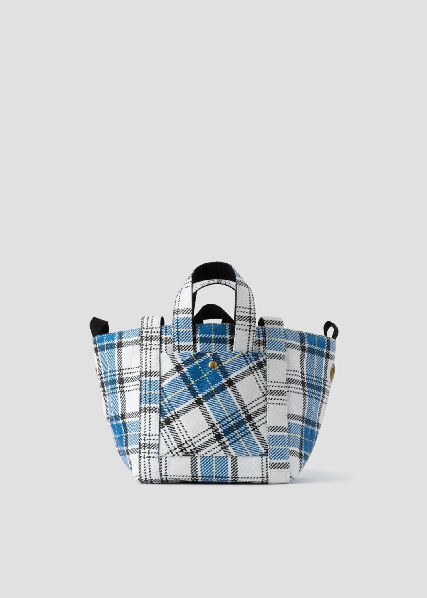 William Fan, Fan Bag S, Blue/White Checked, Tasche