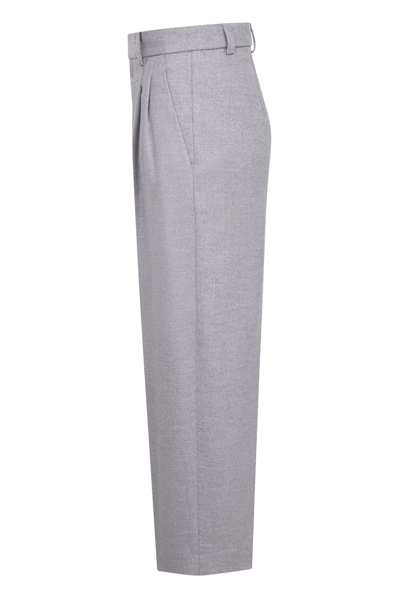 Rossi graue Hose aus Wollgemisch - Flatshot von der Seite 