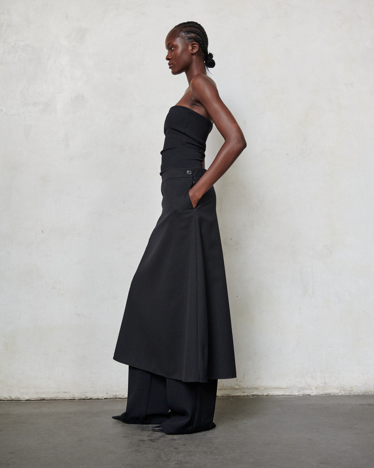 A-Linie, Black, Midi Skirt