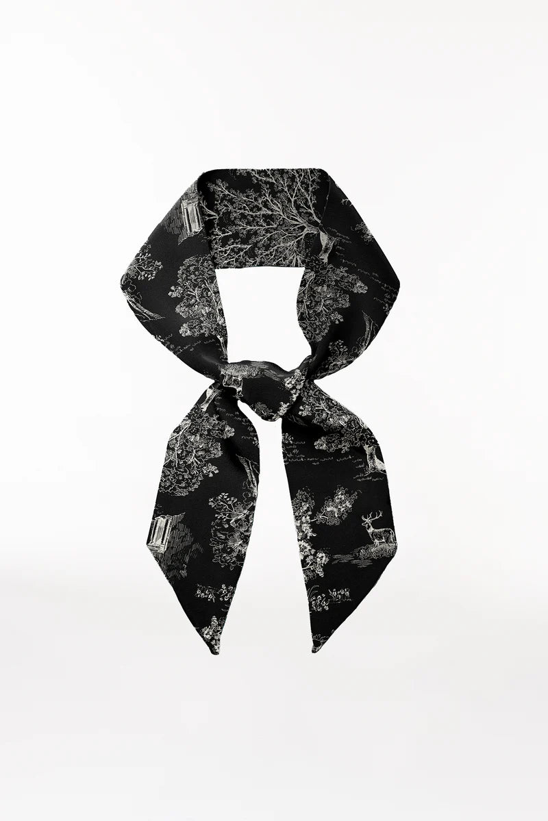 Bandeau Toile Valentine, Black, Scarf