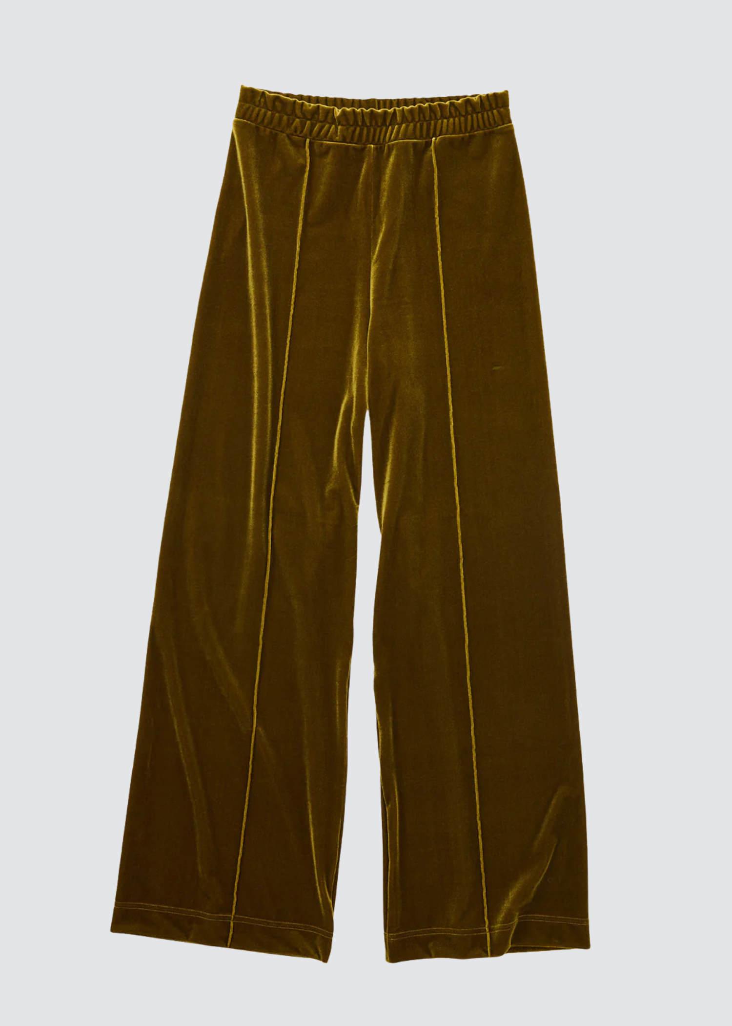 Simone Wild grün-gelbe Hose aus Samt - Flatshot