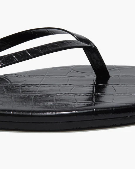 Square Toe Lily, Croc Sable, Flip Flop