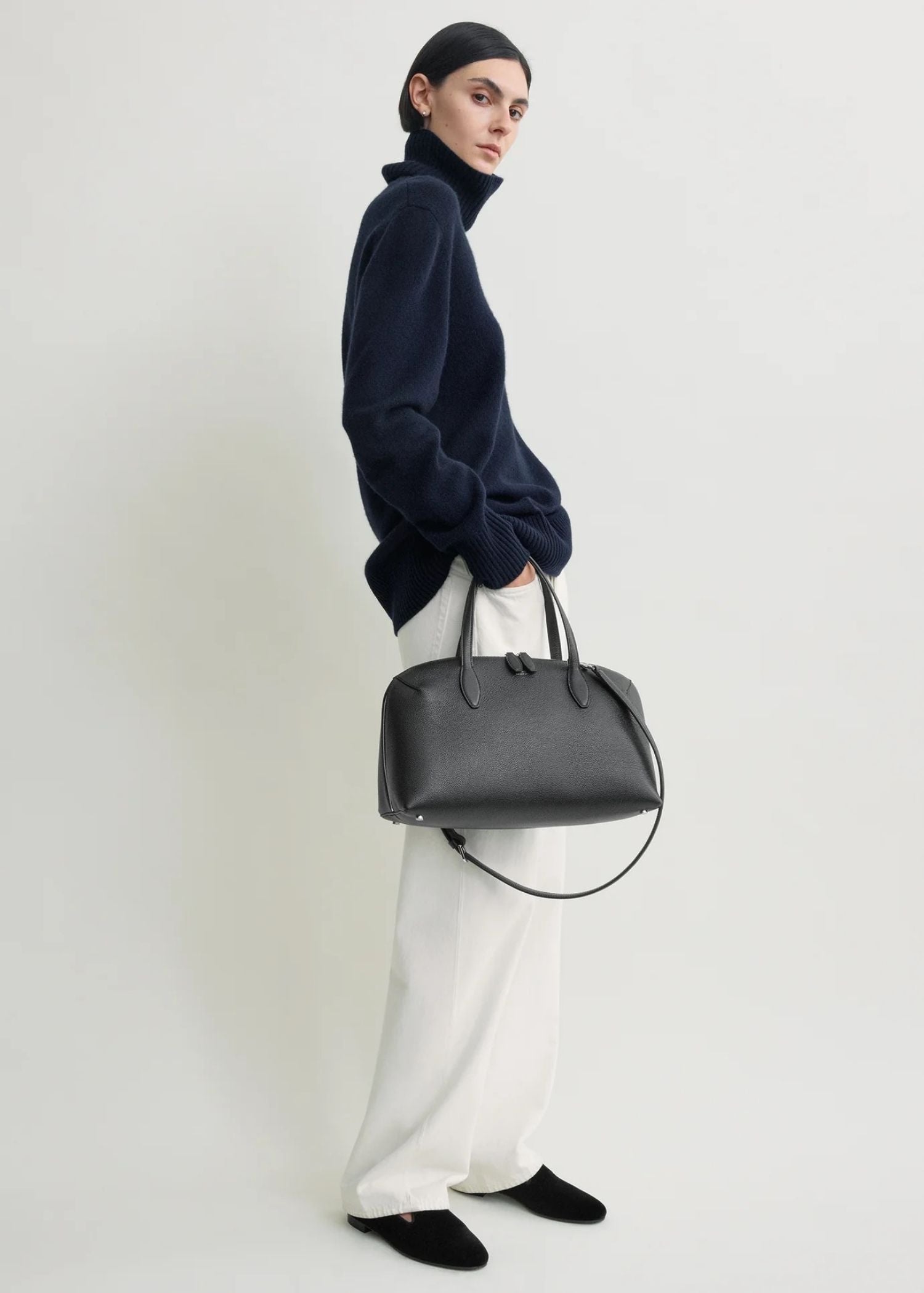 Toteme, Cashmere Turtleneck, Navy, Pullover