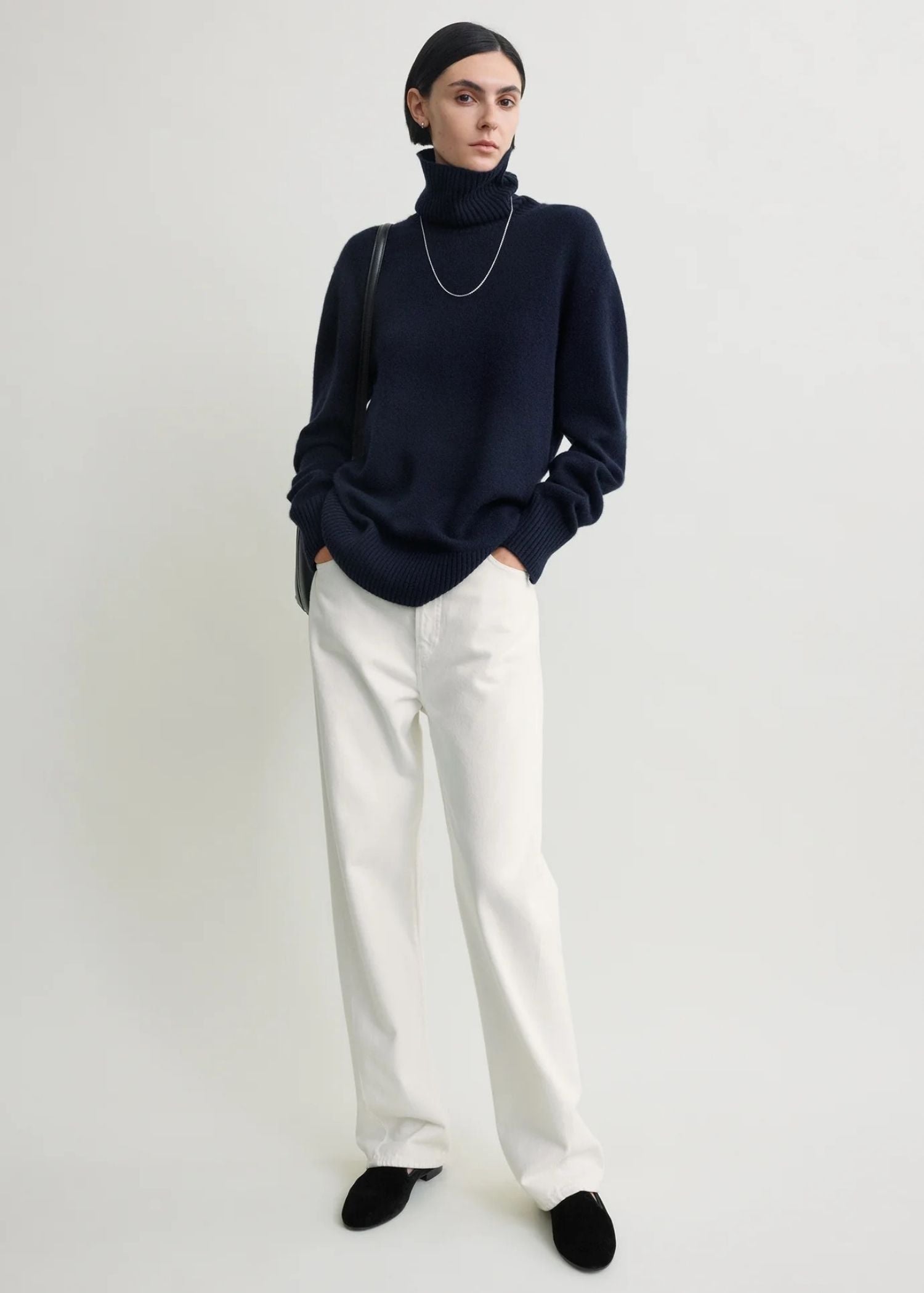 Toteme, Cashmere Turtleneck, Navy, Pullover