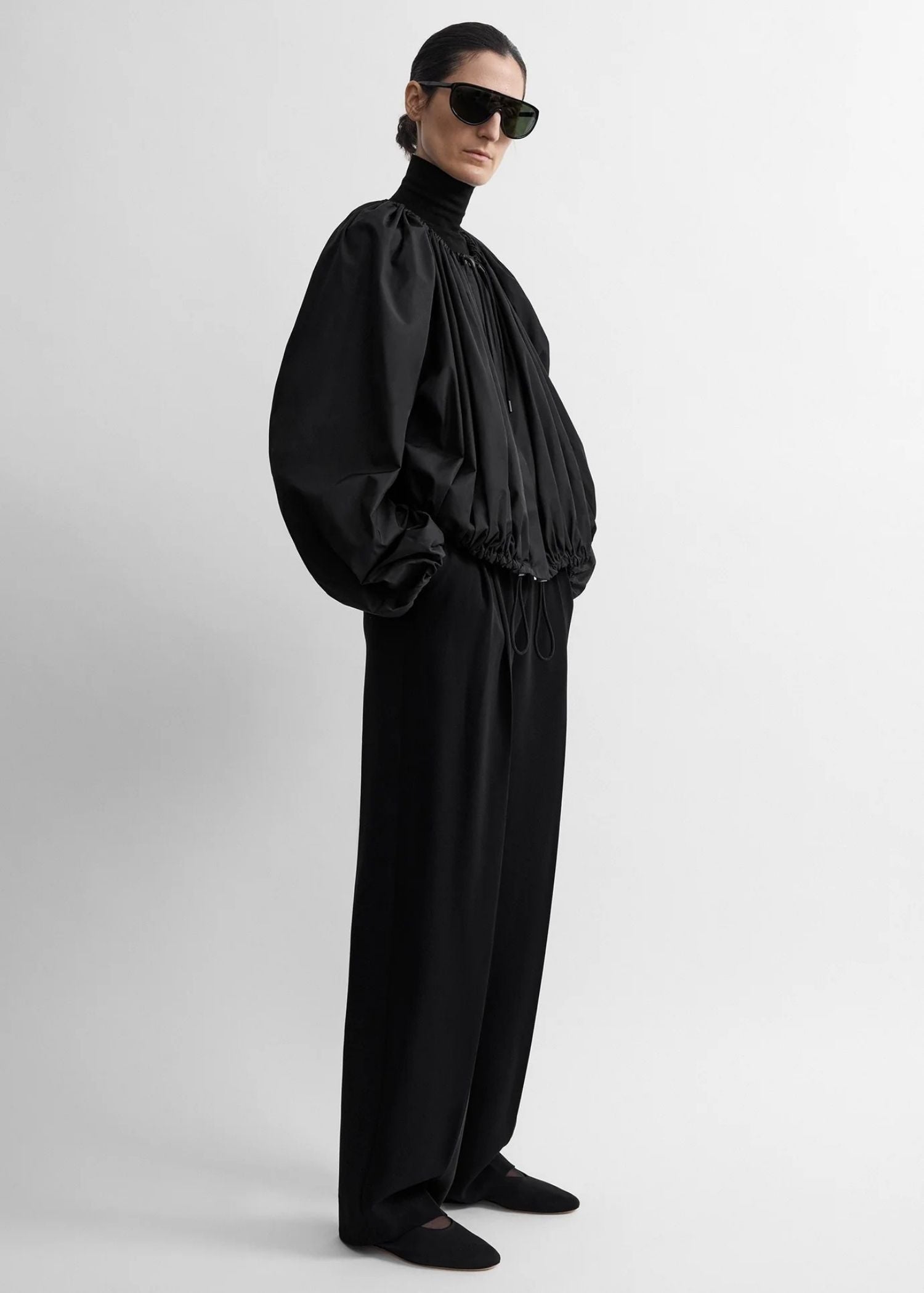 Toteme, Gathered Parachute, Black, Jacke