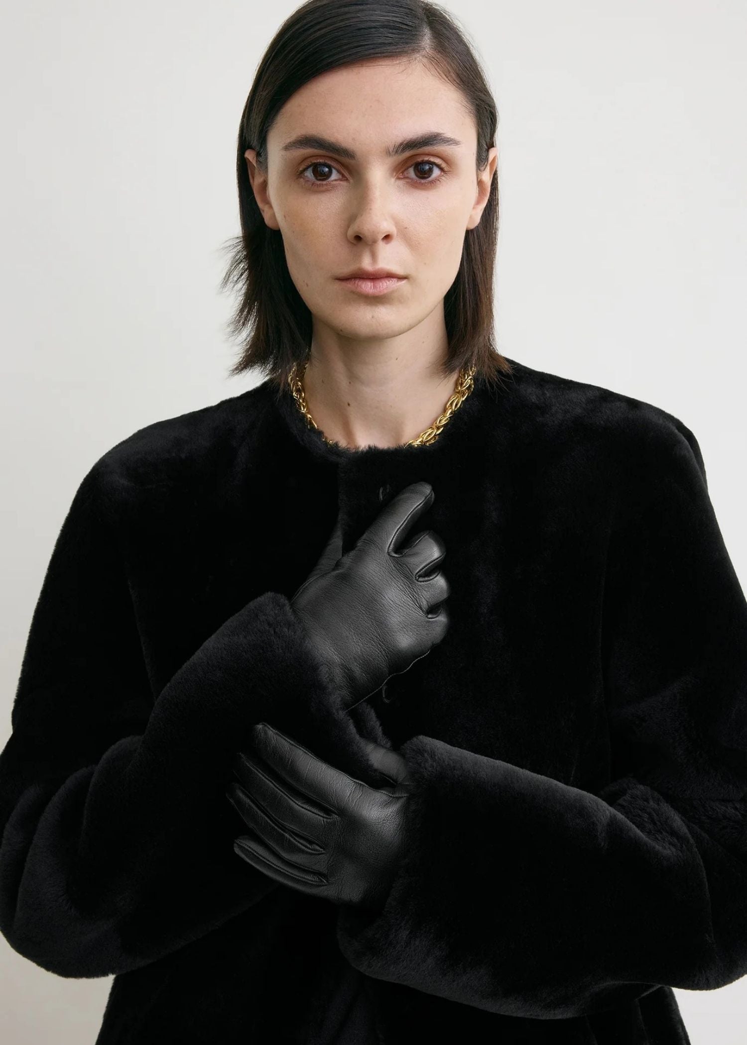 Toteme, Leather, Black, Handschuhe