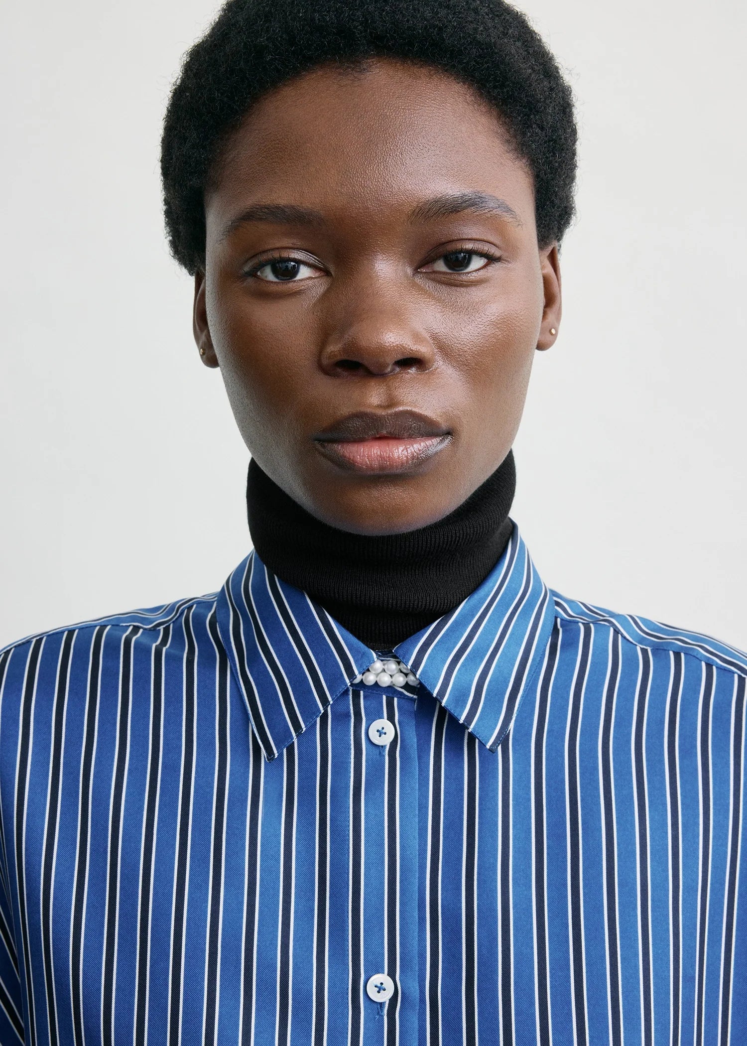 Oversized Stripe, Blue/Navy, Bluse