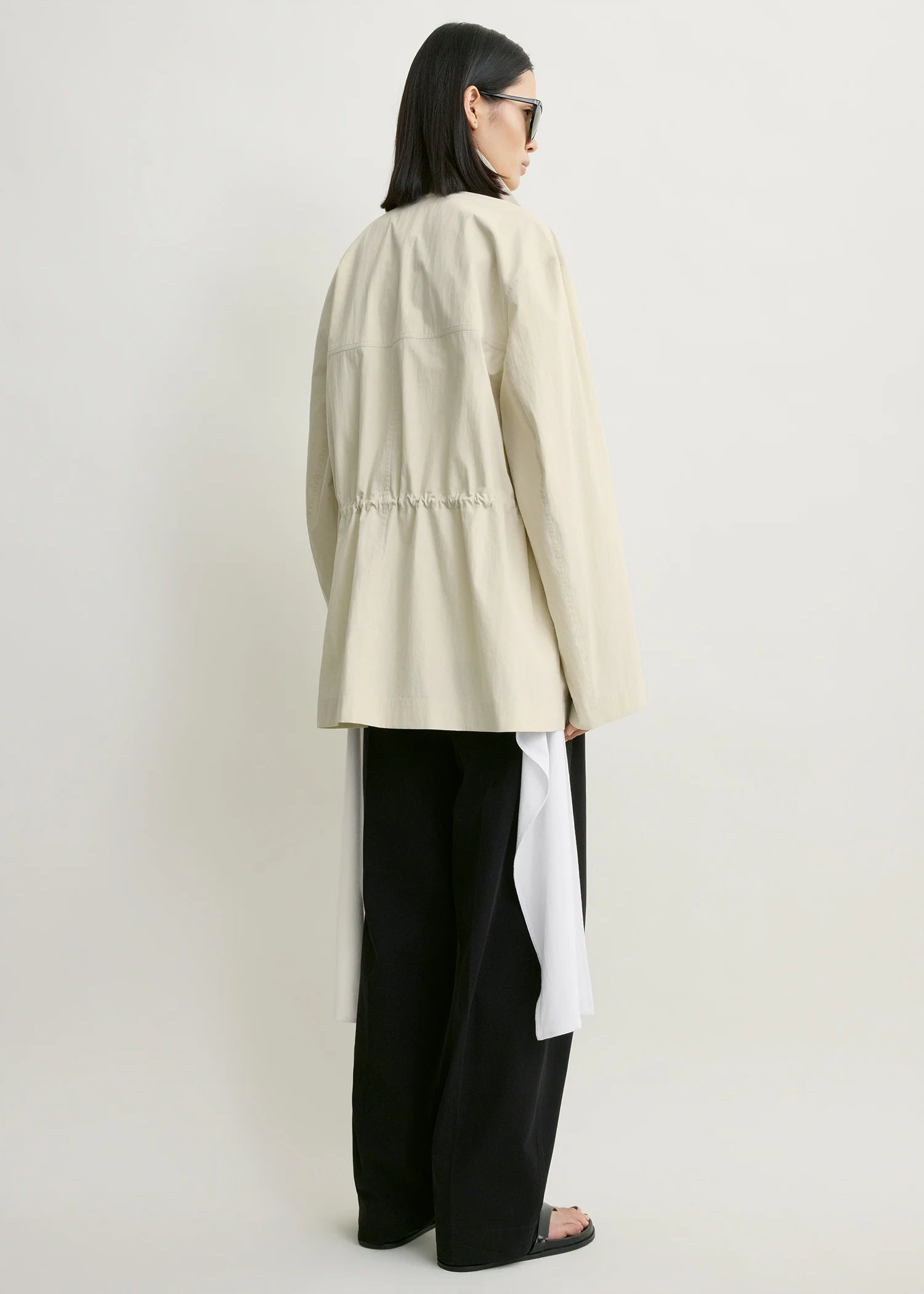 Toteme, Collard Drawstring, Oyster, Jacke