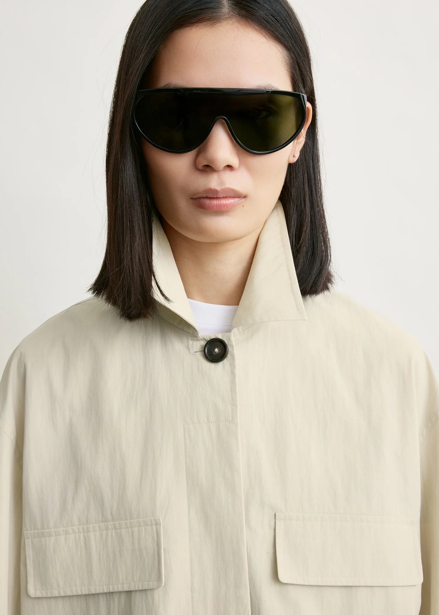 Toteme, Collard Drawstring, Oyster, Jacke