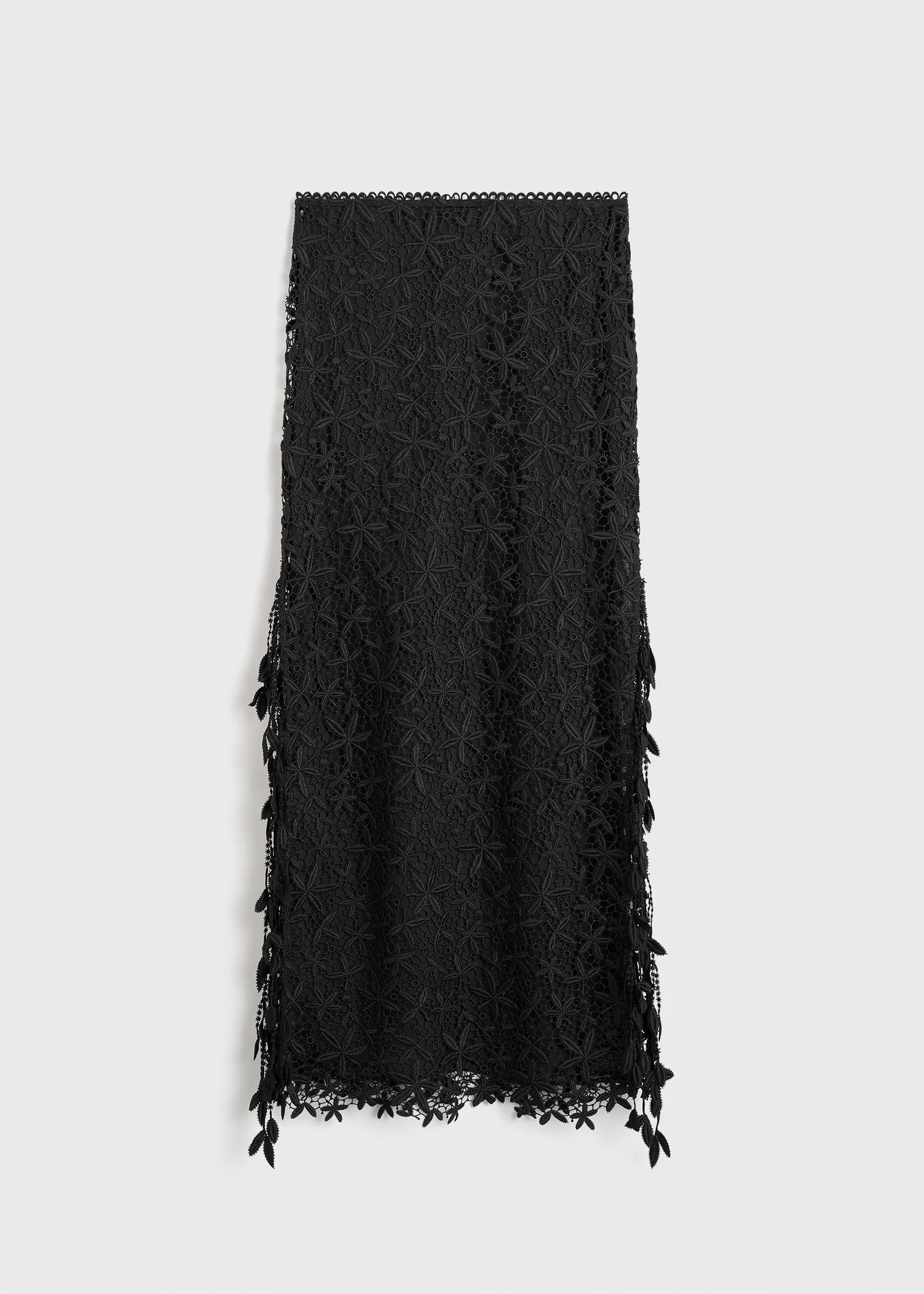Guipure Lace, Black, Rock