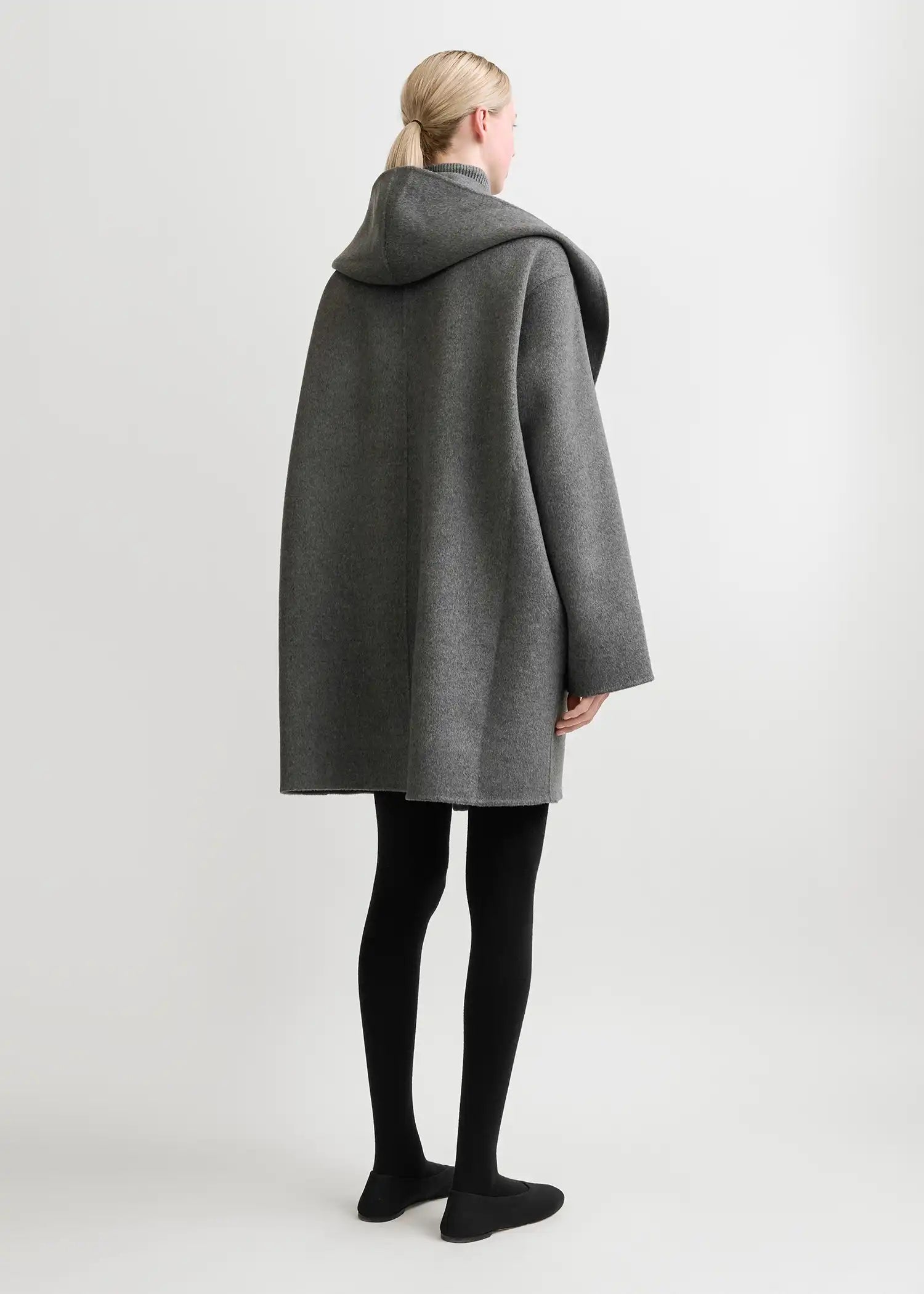 Toteme, Hoodie, Pale Grey, Mantel