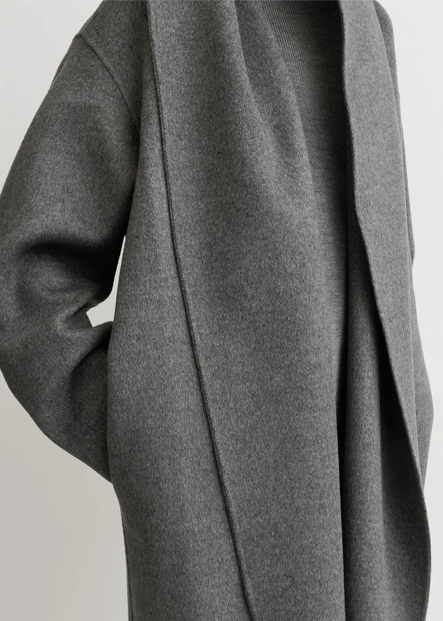 Toteme, Hoodie, Pale Grey, Mantel