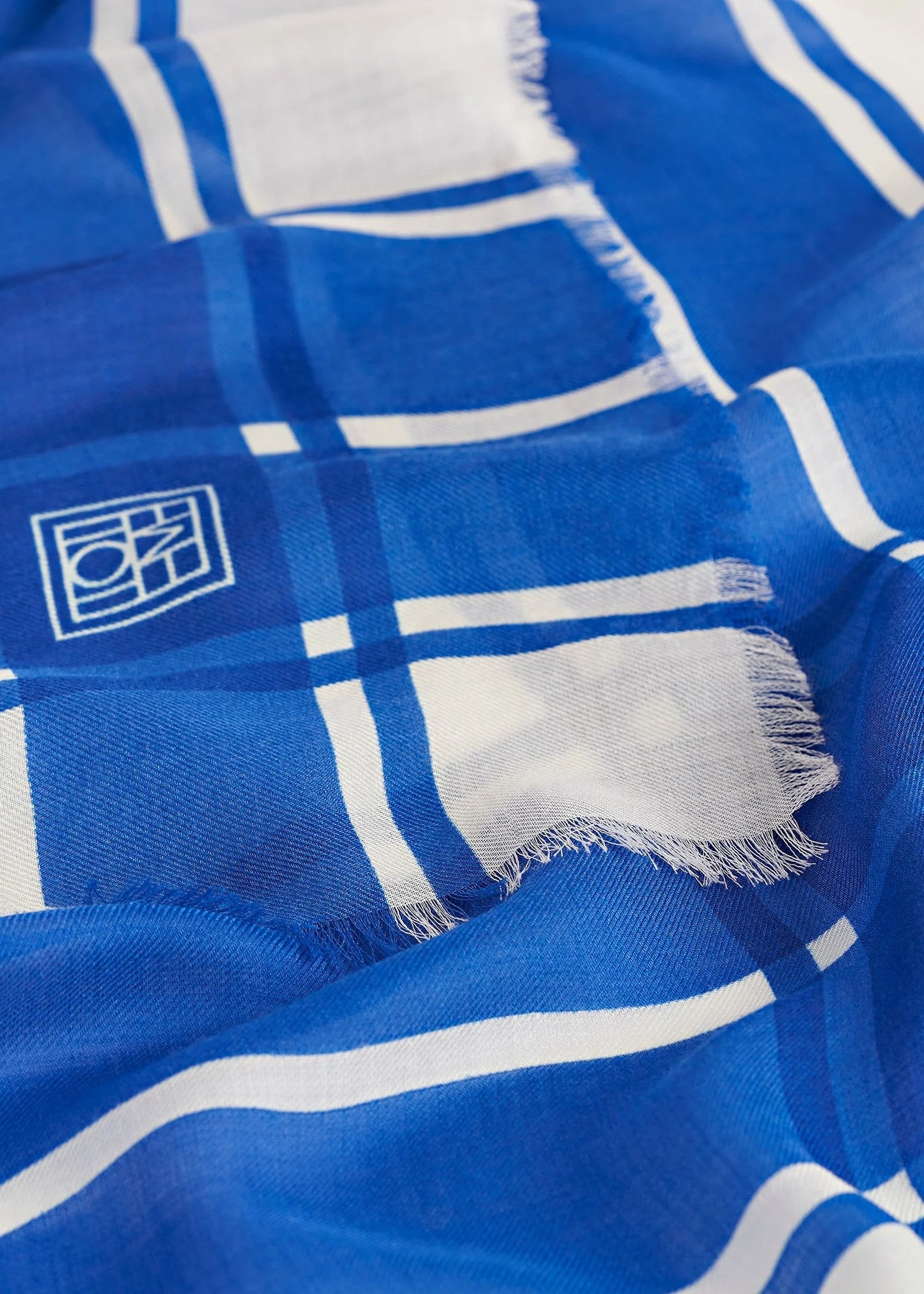 Wool Silk Blanket, Blue, Scarf