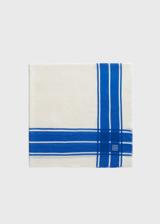 Wool Silk Blanket, Blue, Scarf