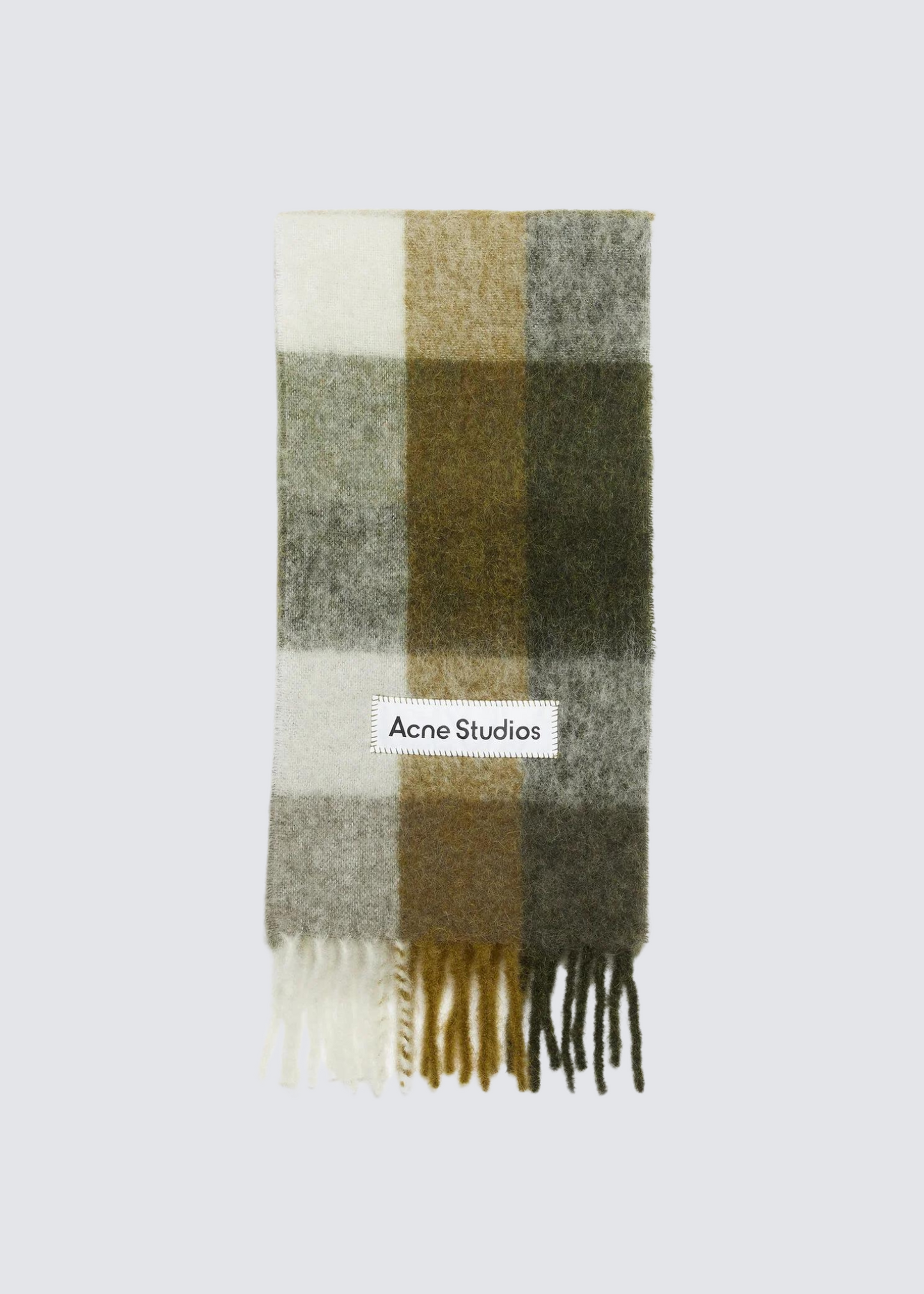 Woll-Mohair-Schal, Green/Caro, Scarf