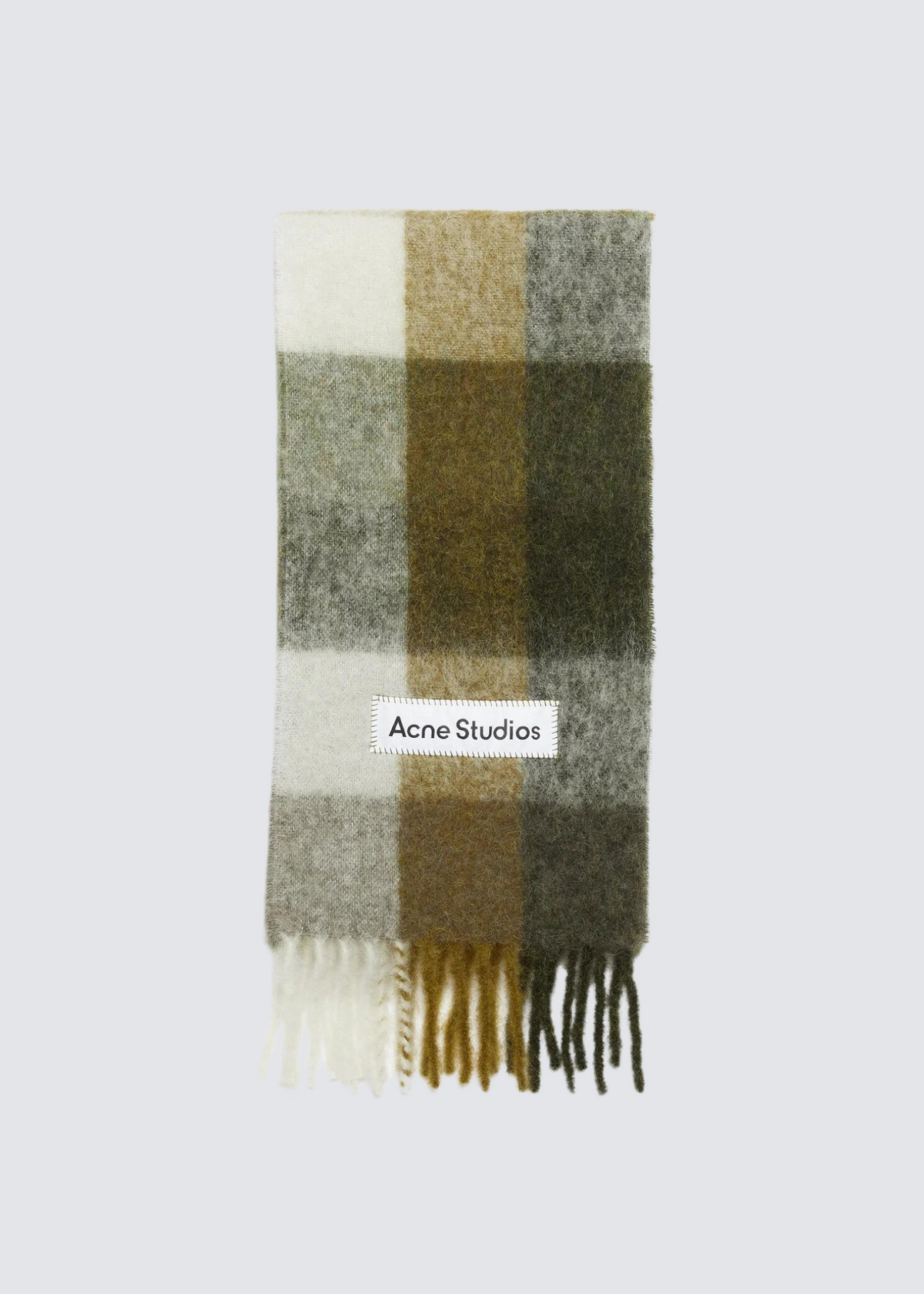 Acne Studios, Woll-Mohair, Green/Caro, Scarf