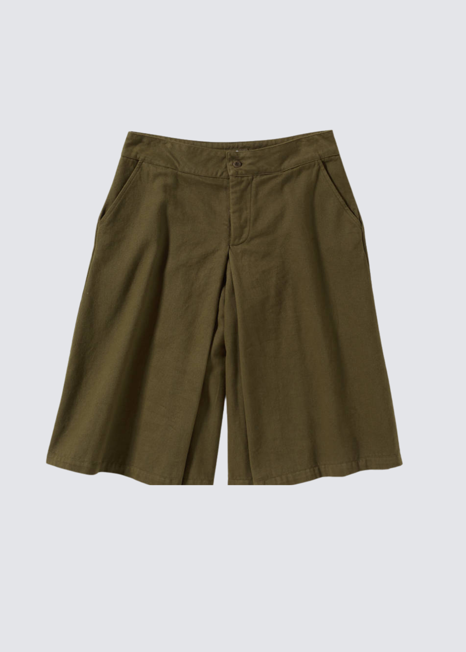 LABO.ART khaki-grüne Shorts aus Baumwolle - Flatshot