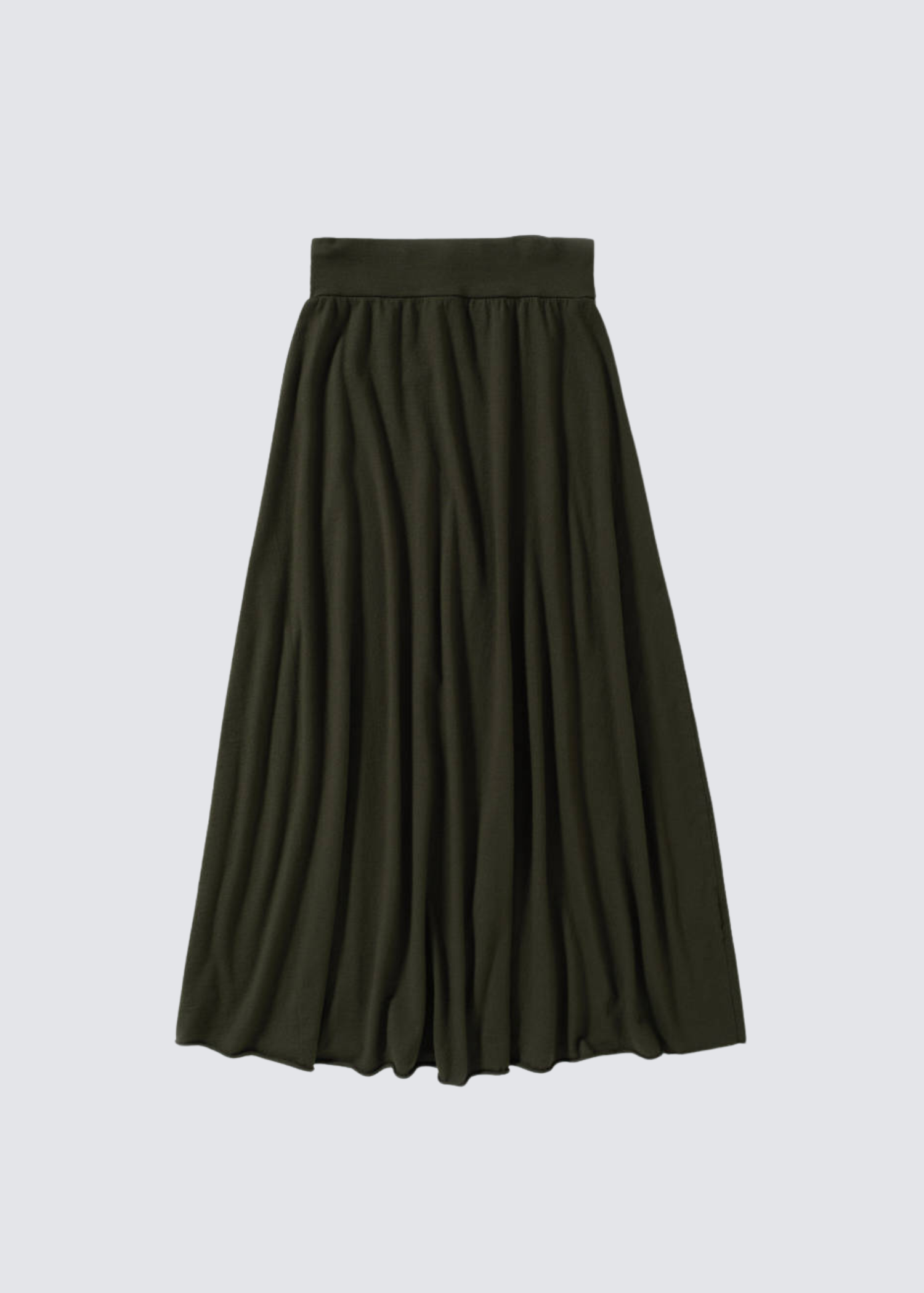 LABO.ART grau-grüner, knöchellanger Rock aus Wolle - Flatshot