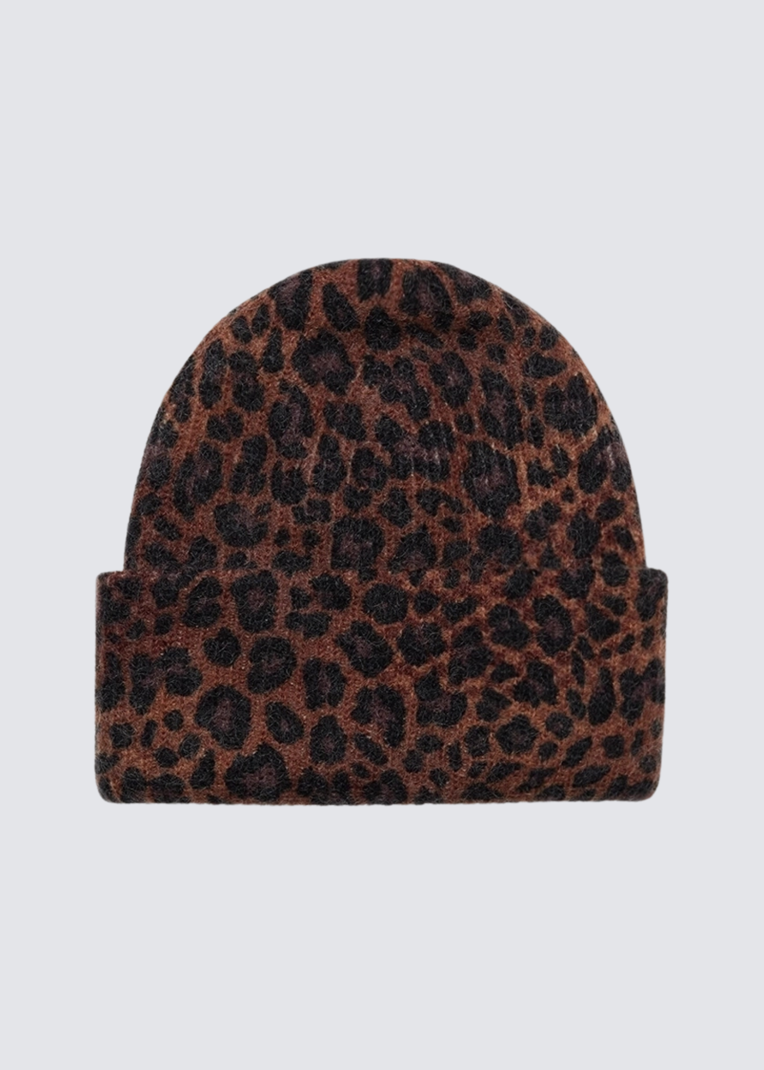 Lala Berlin Mütze aus Wolle-Mohair-Mix mit Leopardenprint - Flatshot