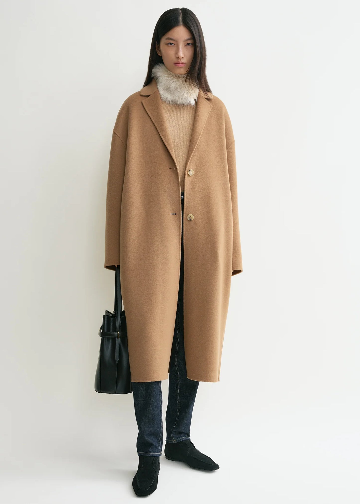 Doublé Cocoon, Camel, Coat