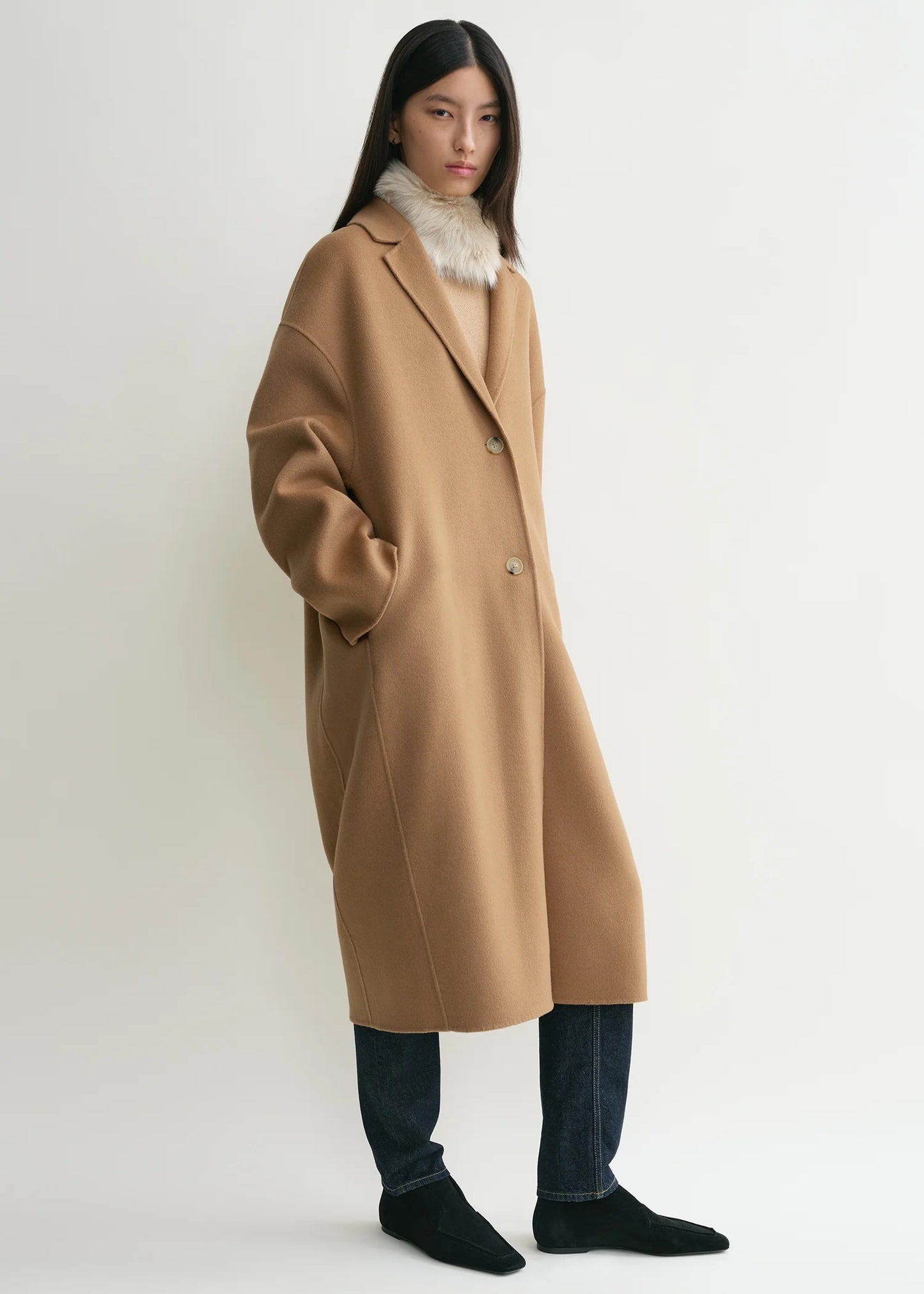 Doublé Cocoon, Camel, Coat