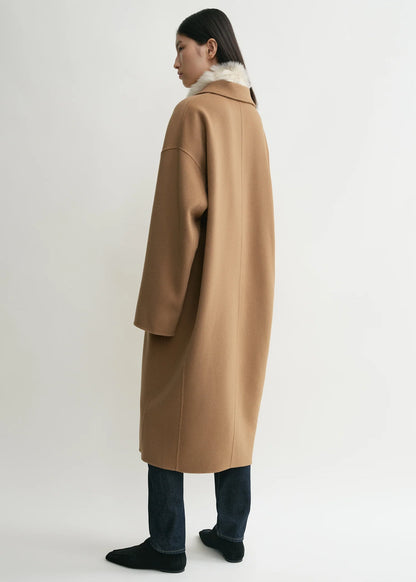 Doublé Cocoon, Camel, Coat