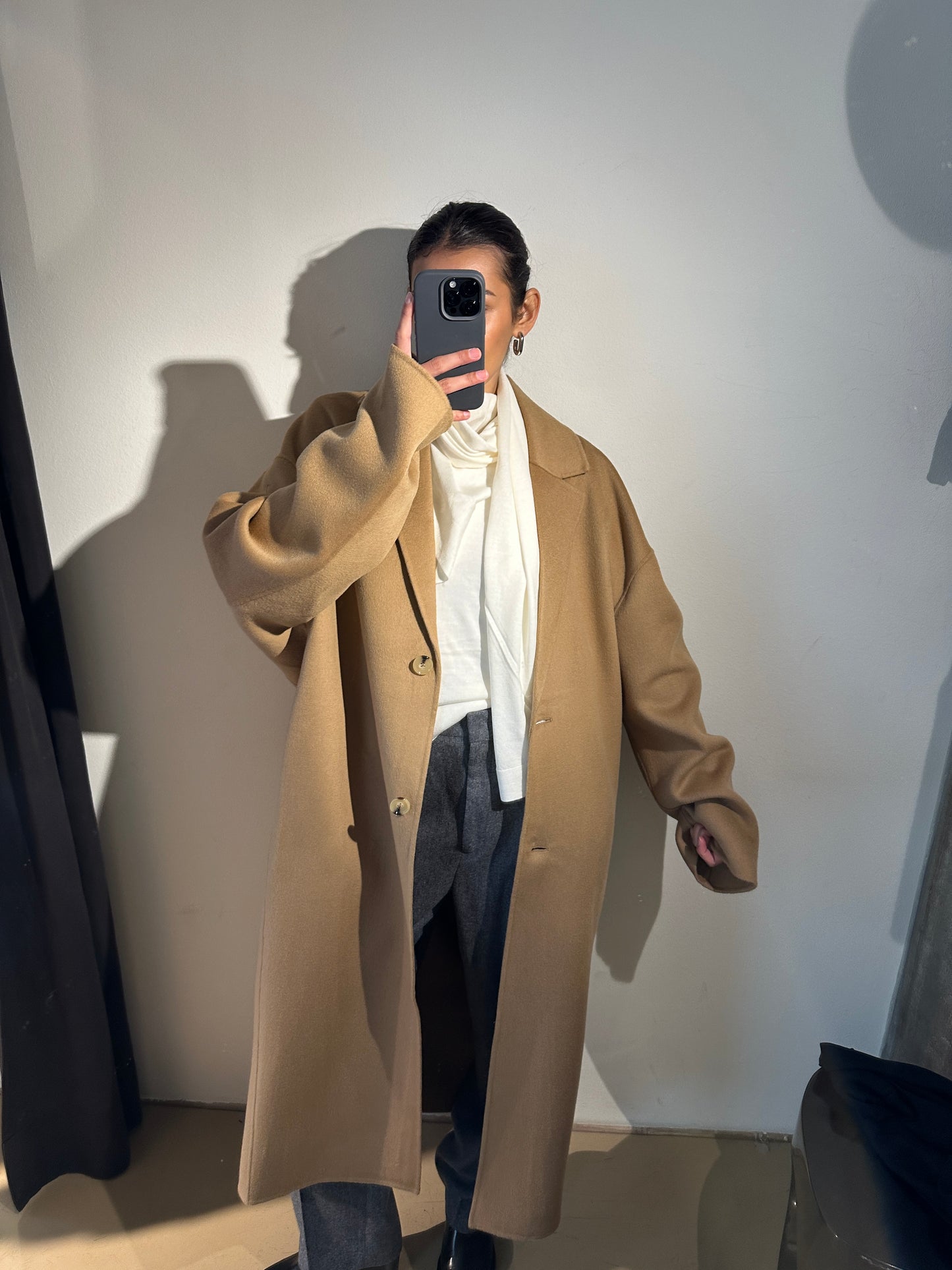 Doublé Cocoon, Camel, Coat