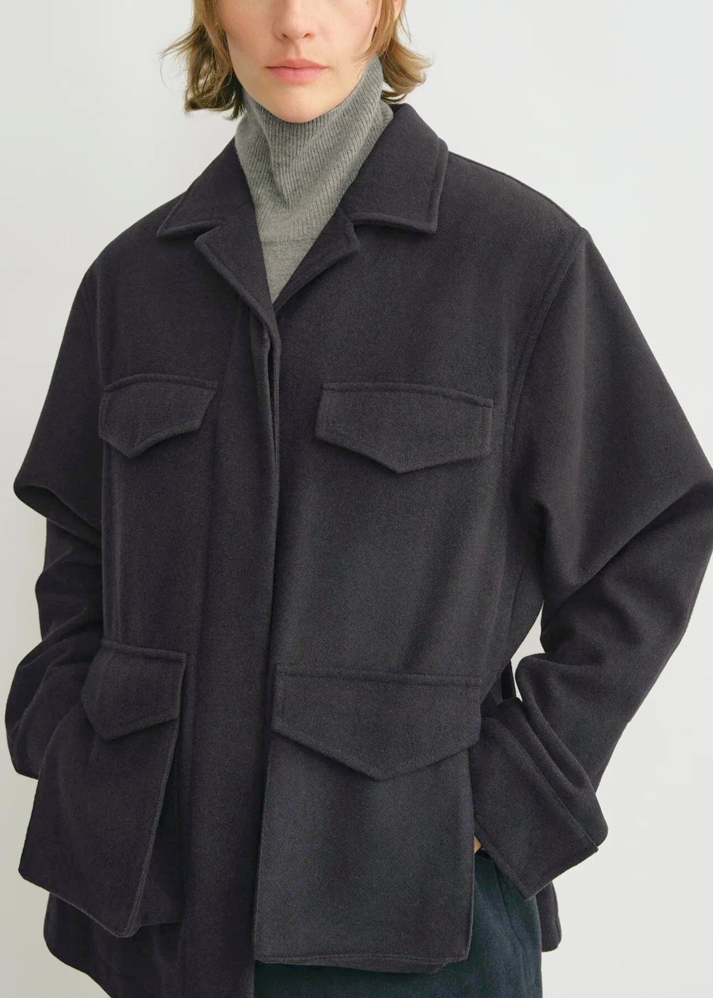 Felt, Grey Melange, Cargo Jacket