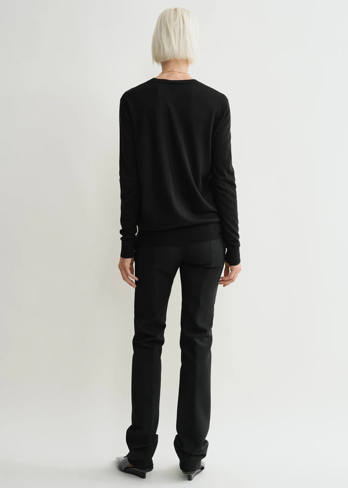 Fine Crew-Neck, Black, Pullover