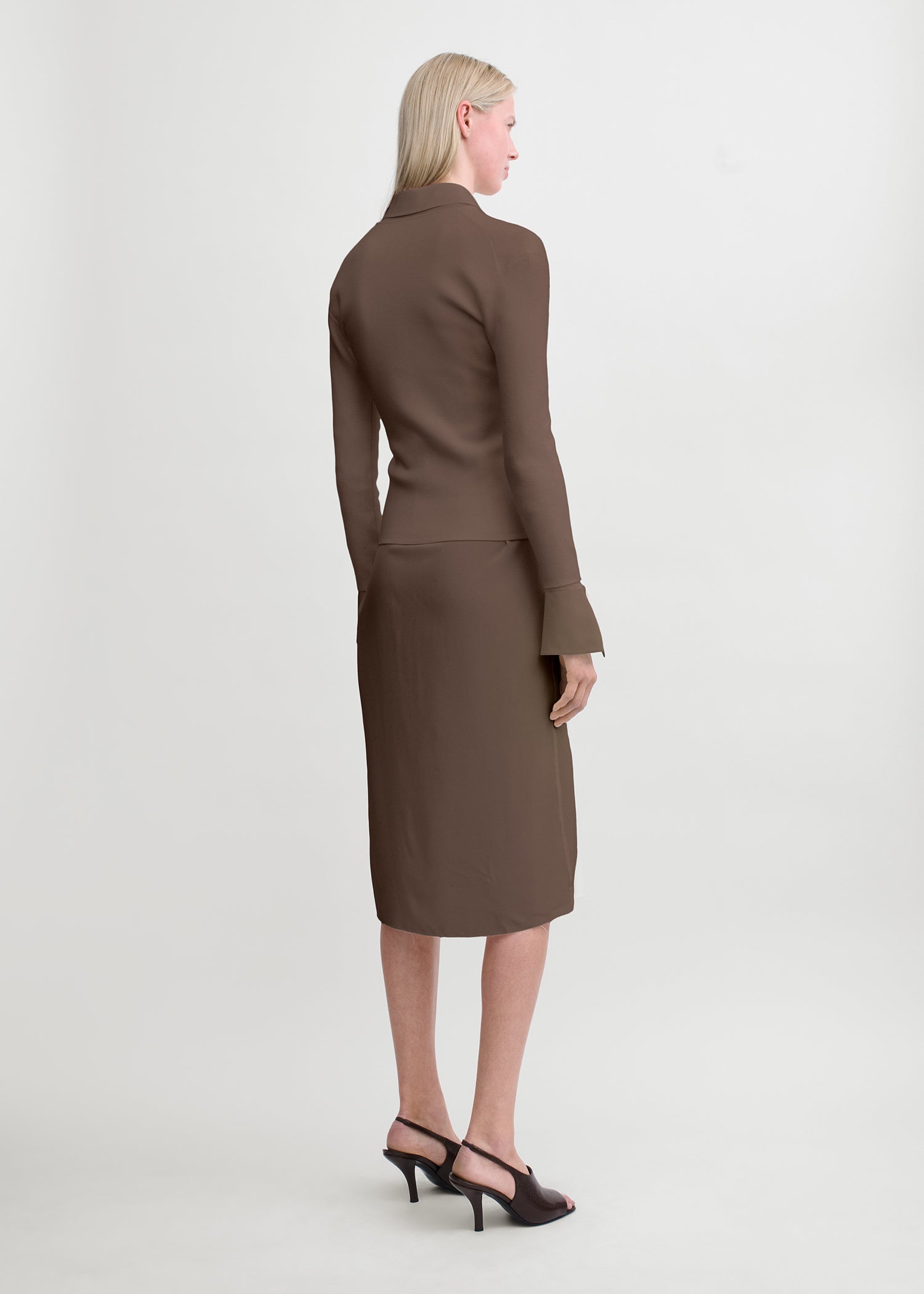 Toteme, Compact Knit, Walnut, Pullover