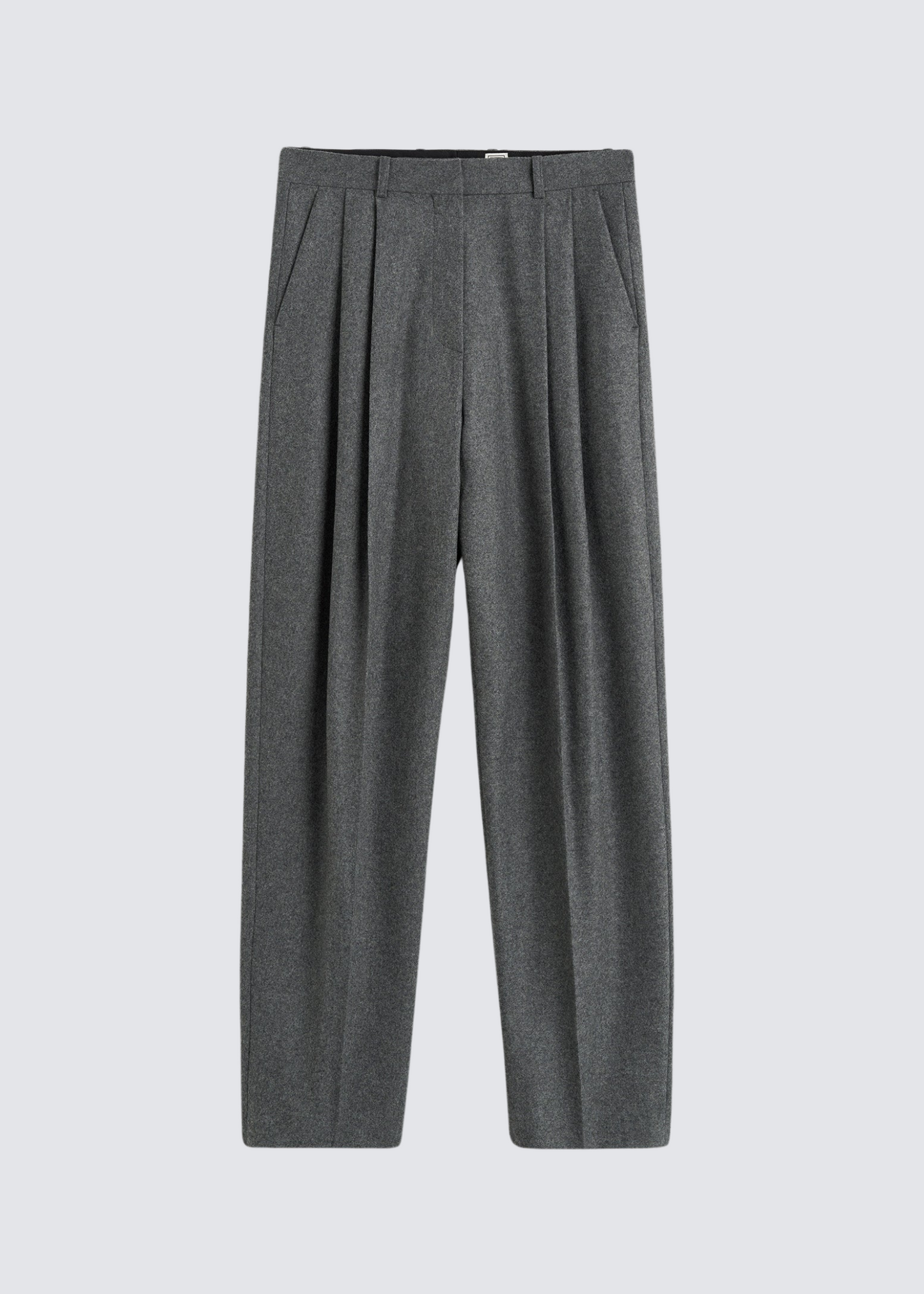 Pleated Tailored, Grey, Pants