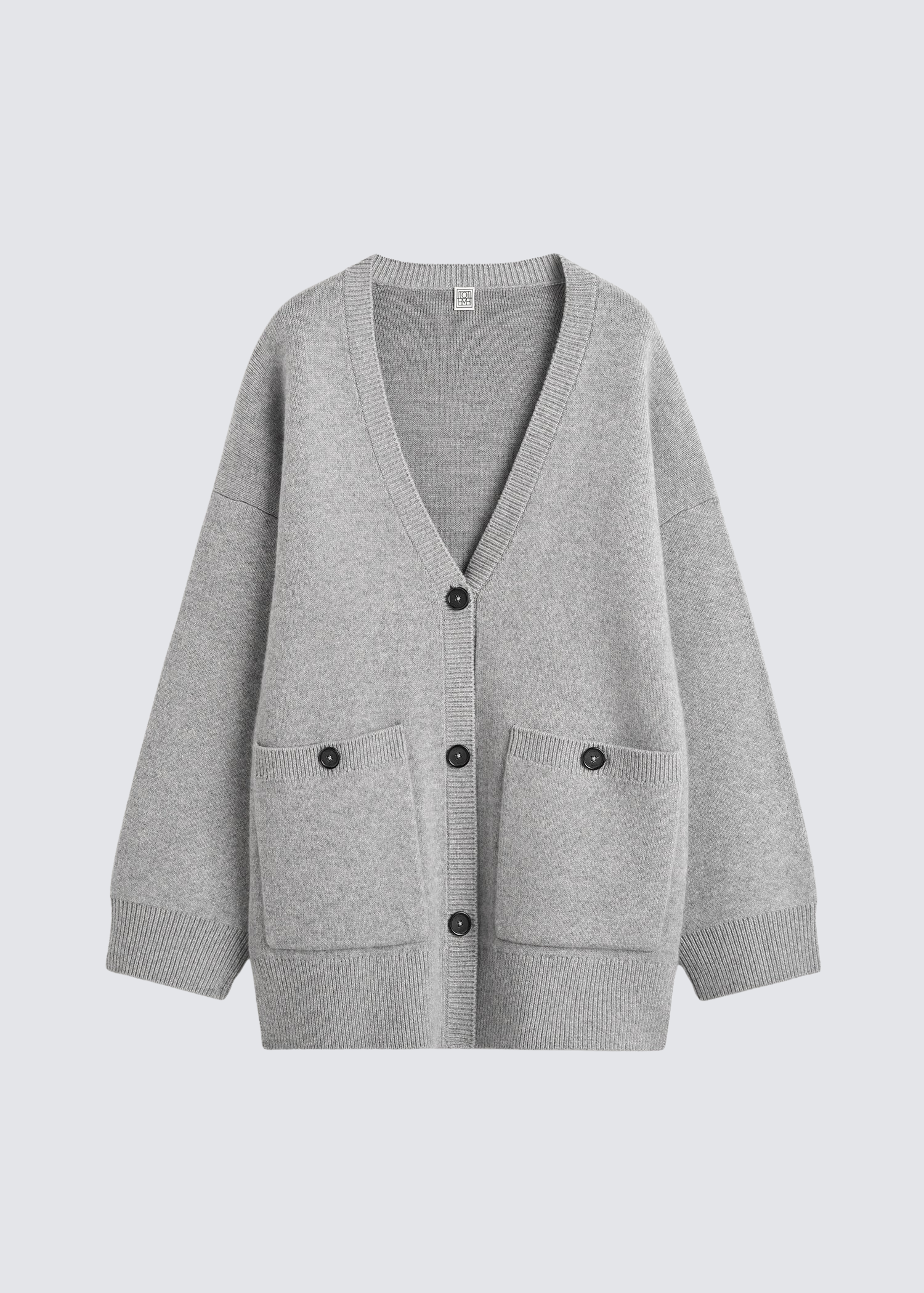 Toteme graue Strickjacke aus Kaschmir-Merino-Gemisch - Flatshot