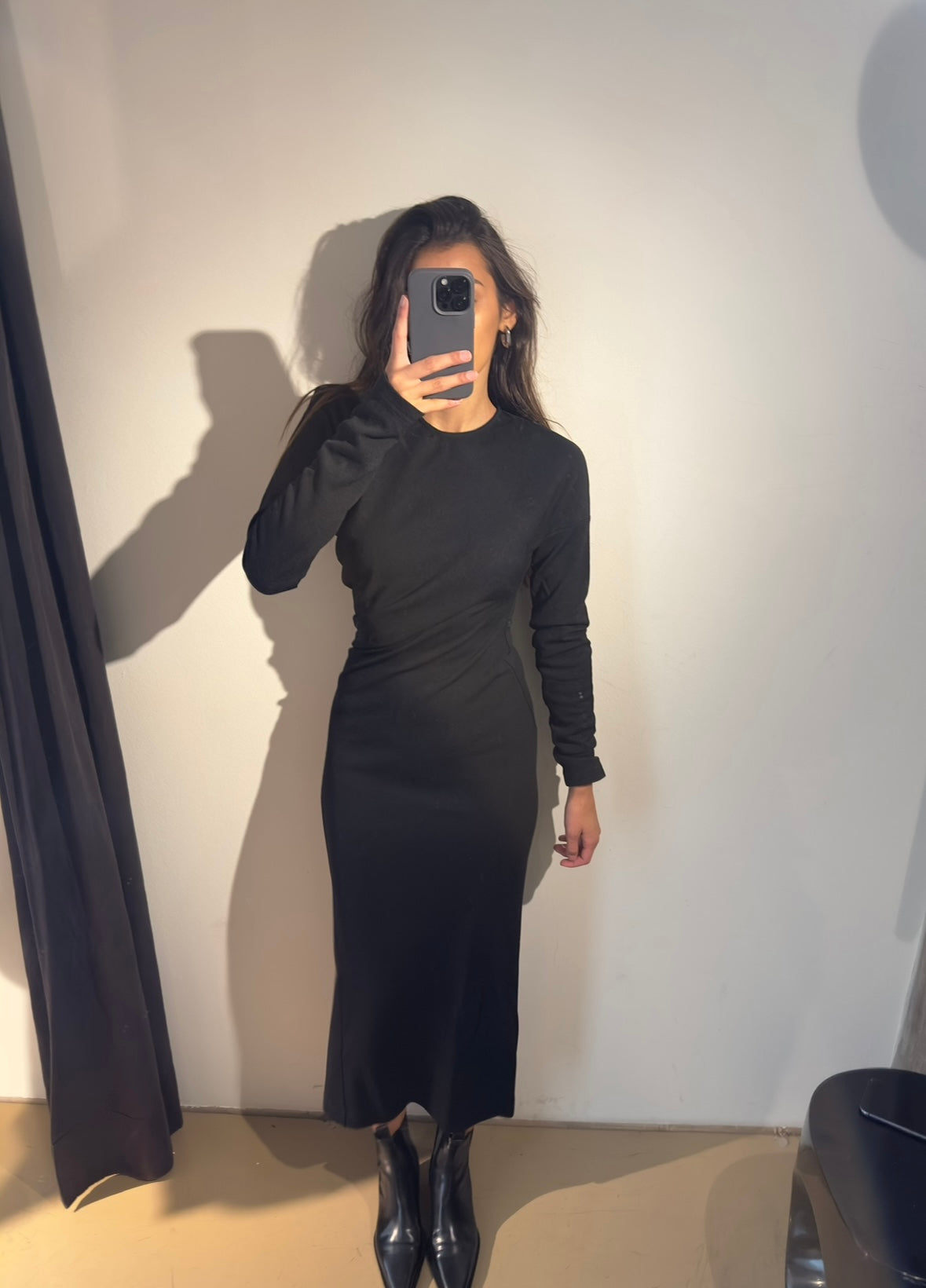 Twisted Jersey, Black, Dress