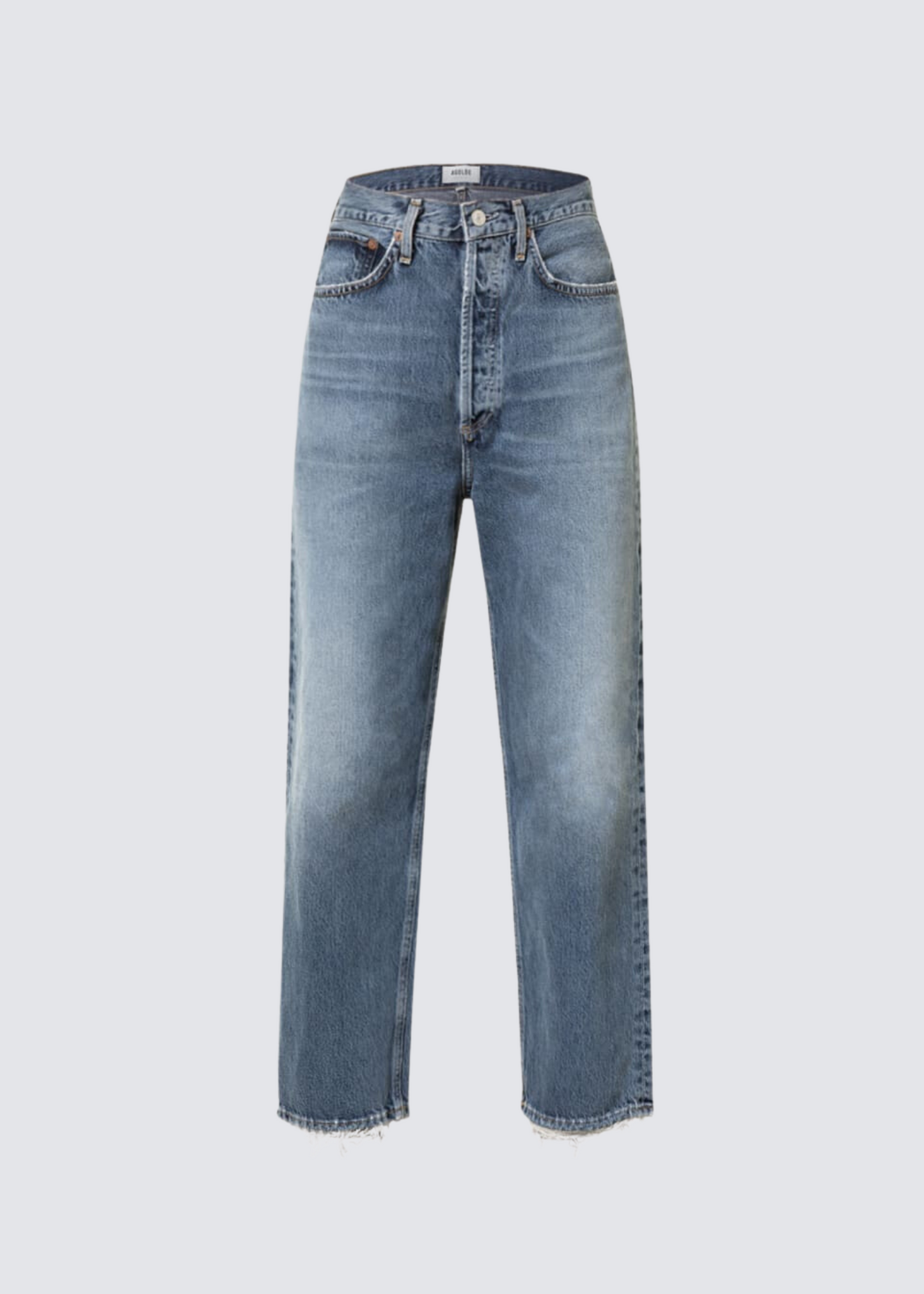 90's Crop, Mid Rise Straight, Oblique, Jeans