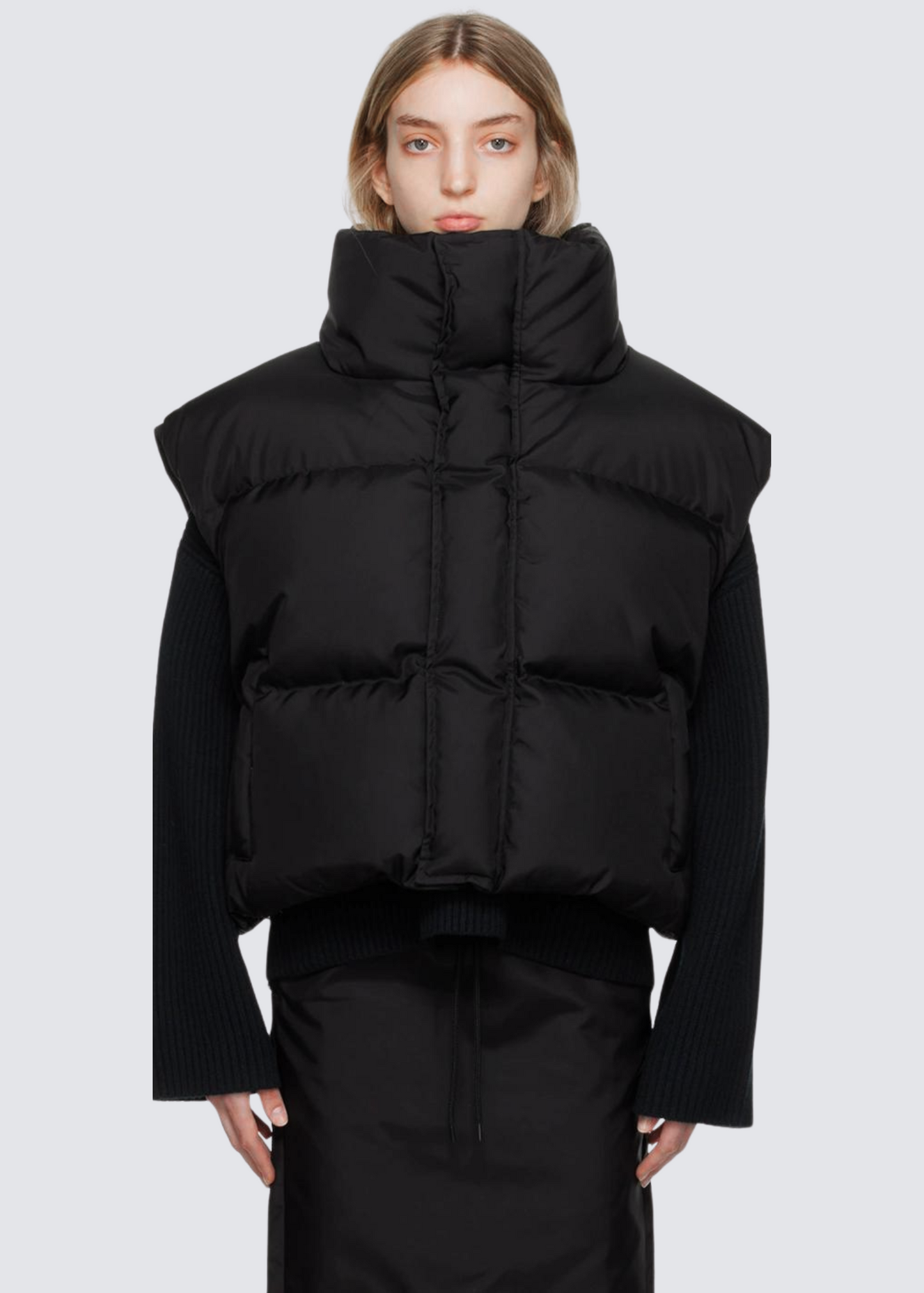 Puffer Vest, Black, Vest 