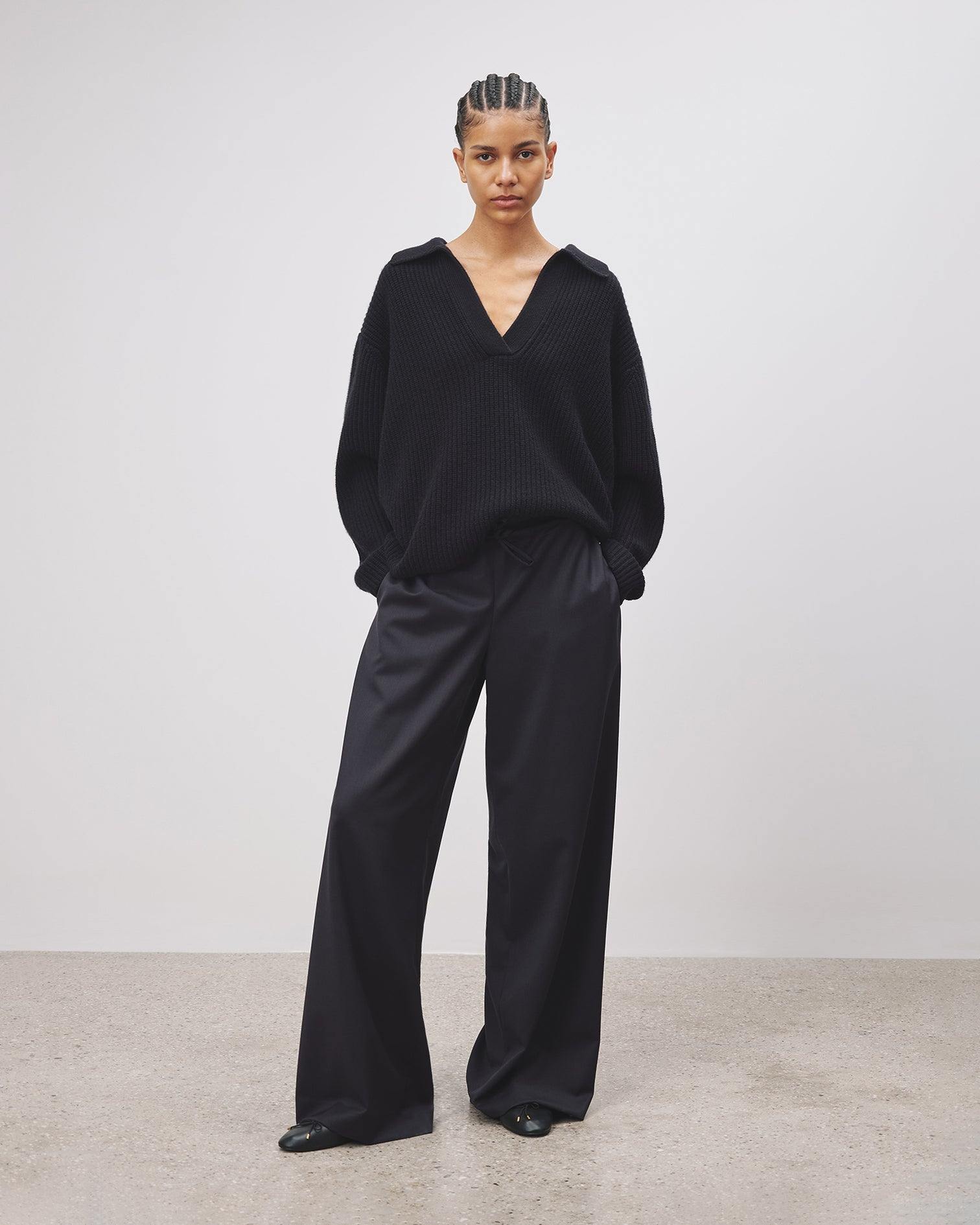 Adriel, Dark Navy, Hose - Lindner Fashion