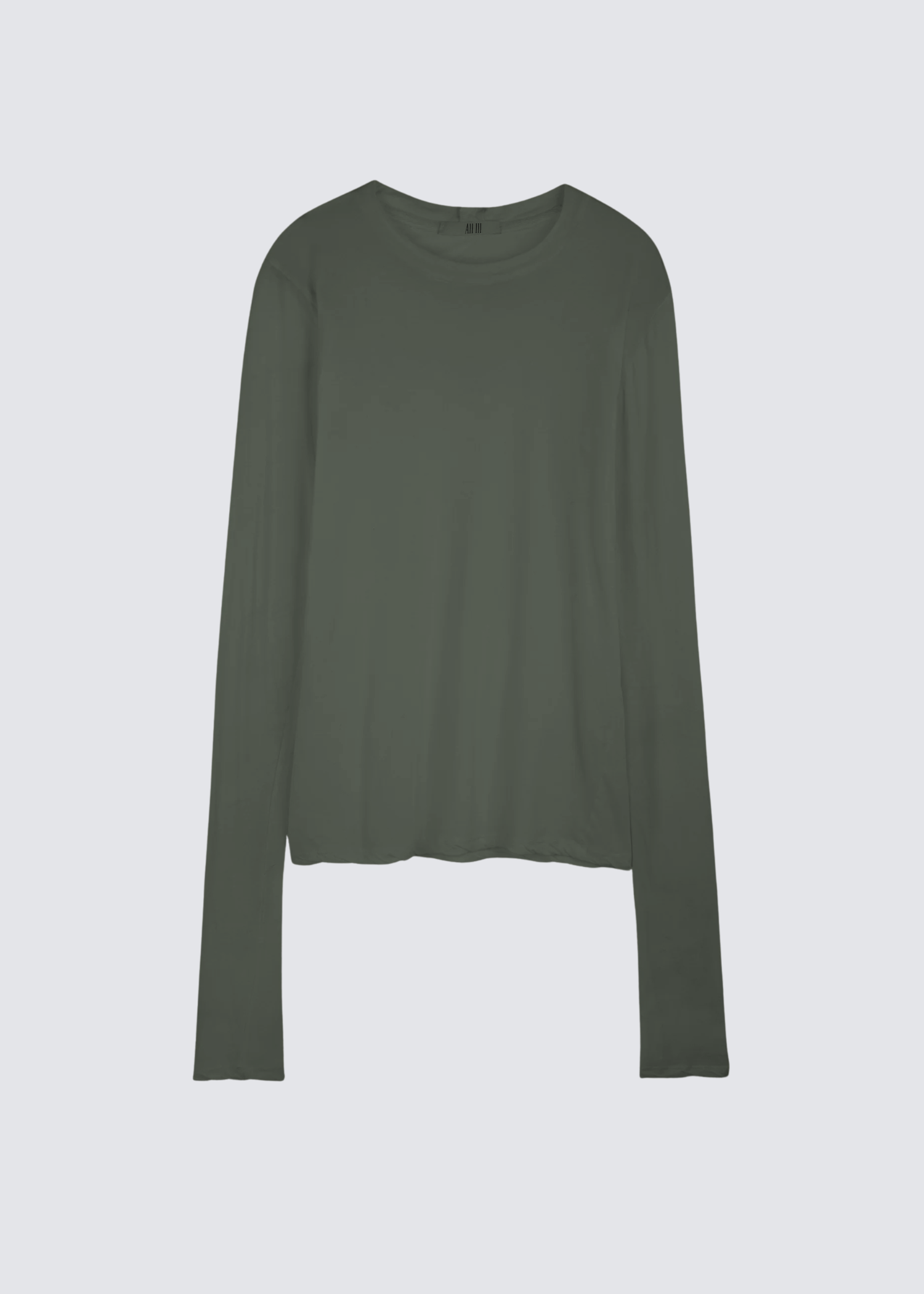 All Three dunkelgrünes Longsleeve aus Baumwolle - Flatshot