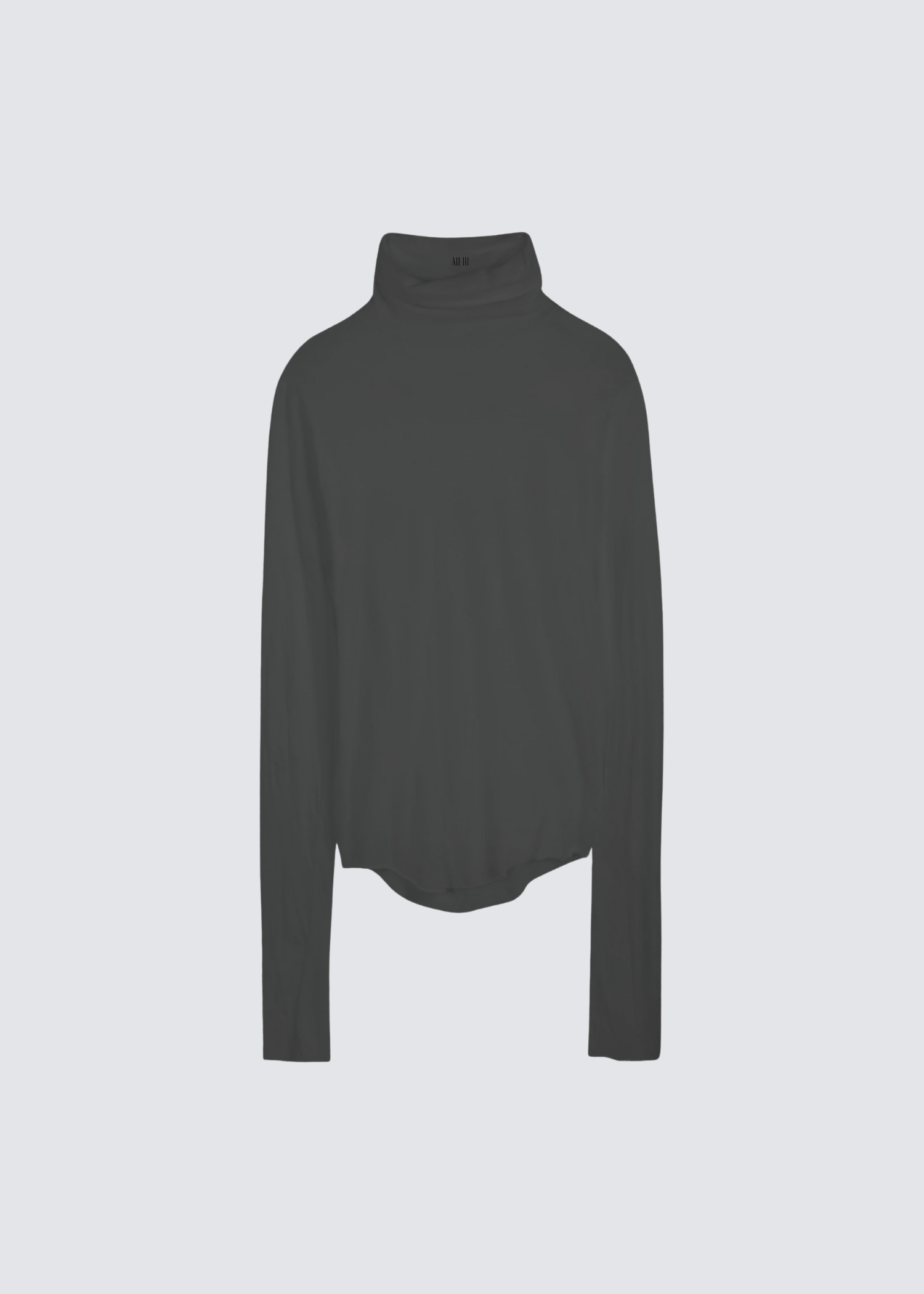 All Three dunkelgraues Longsleeve mit Rollkragen aus Baumwolle - Flatshot