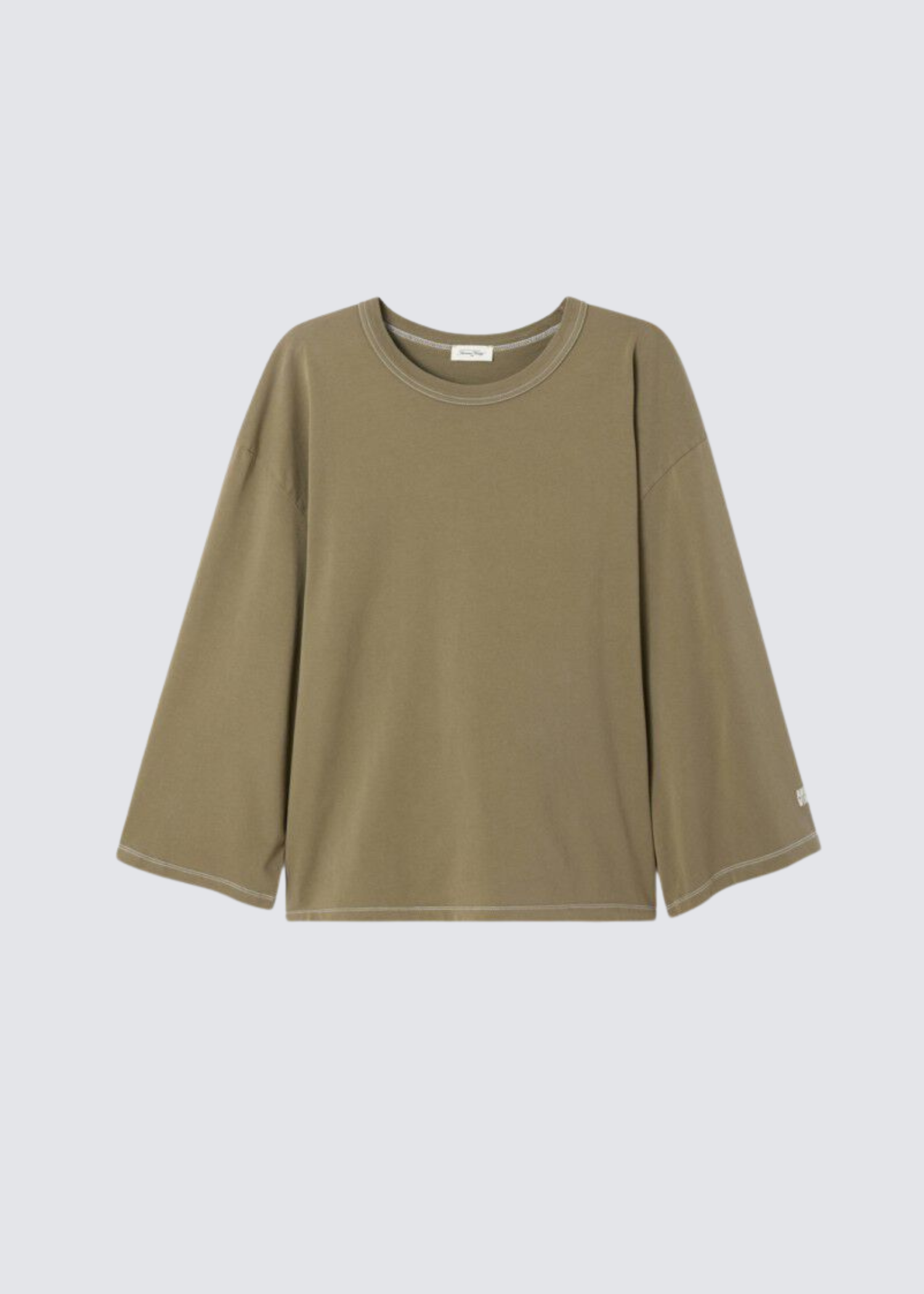 American Vintage Oversize Langarm in grün-von vorne