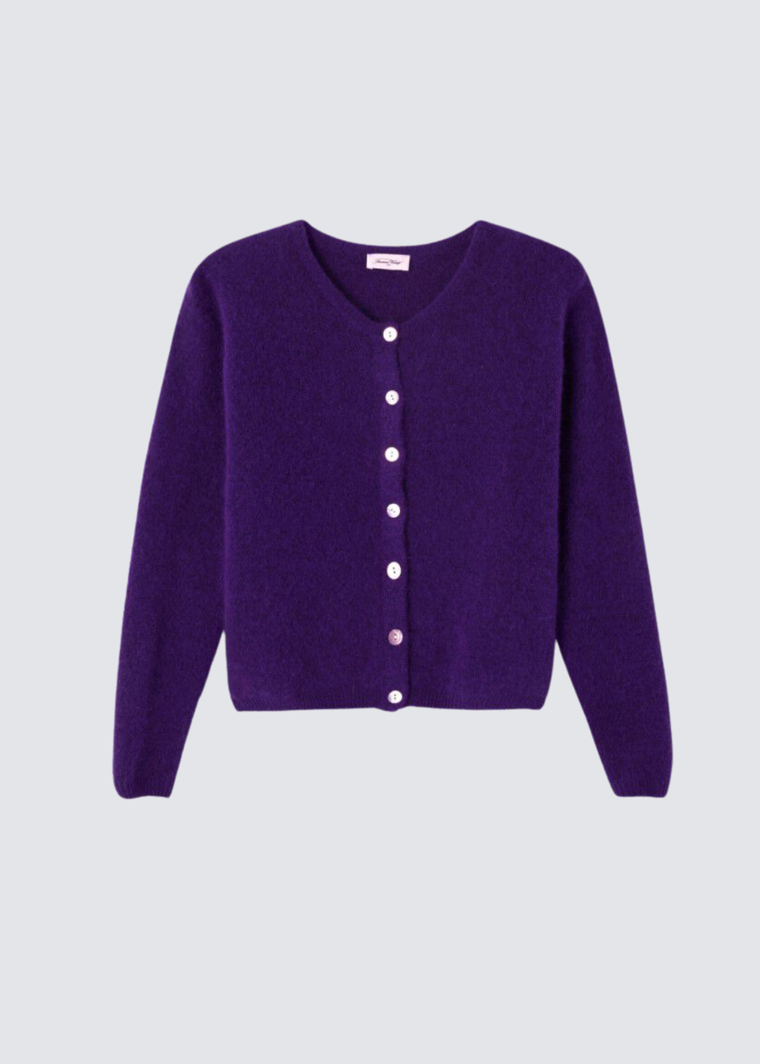 American Vintage lila Strickjacke aus Wollgemisch - Flatshot