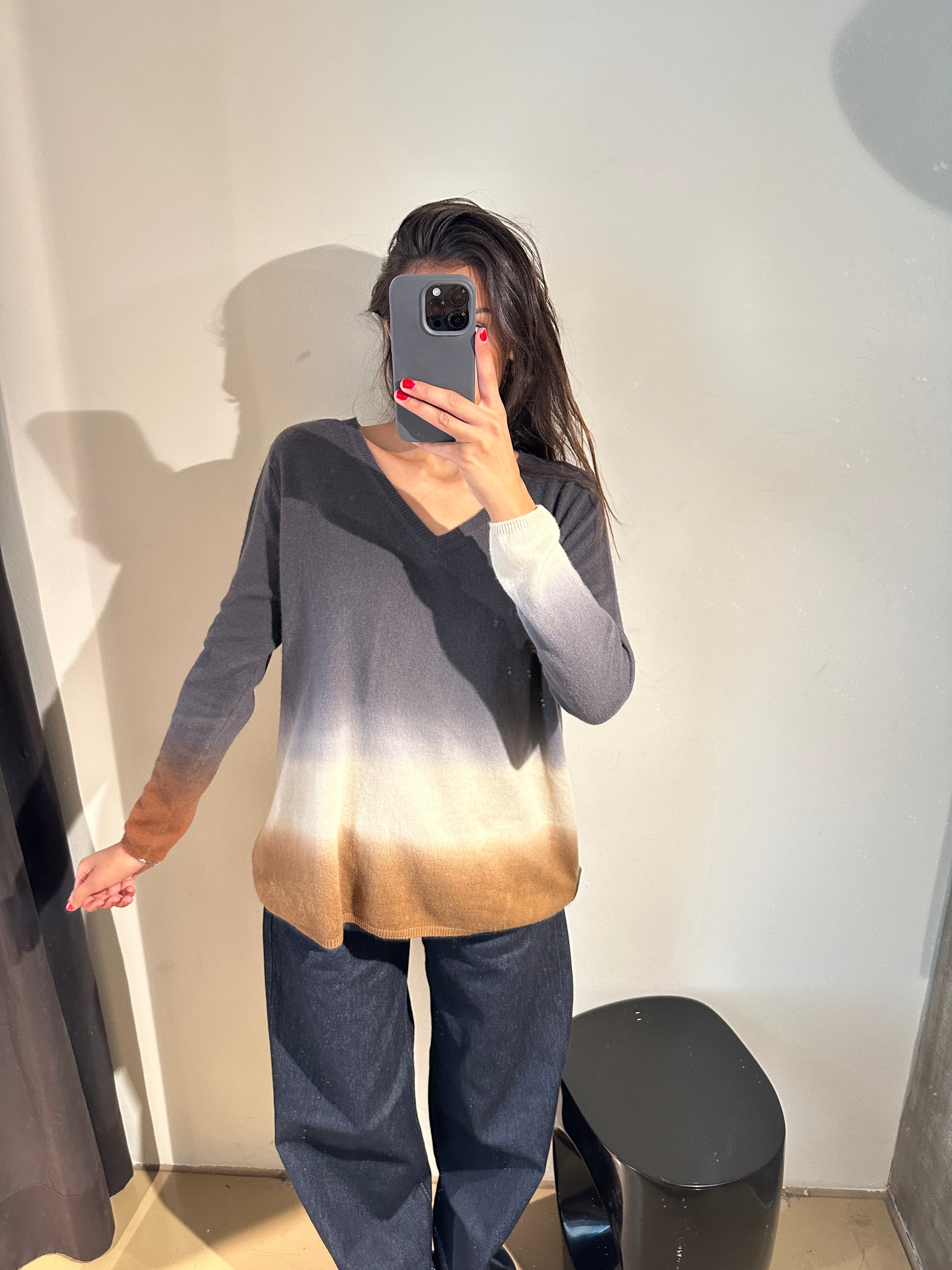 Anthra/White/Brown, Pullover - Lindner Fashion