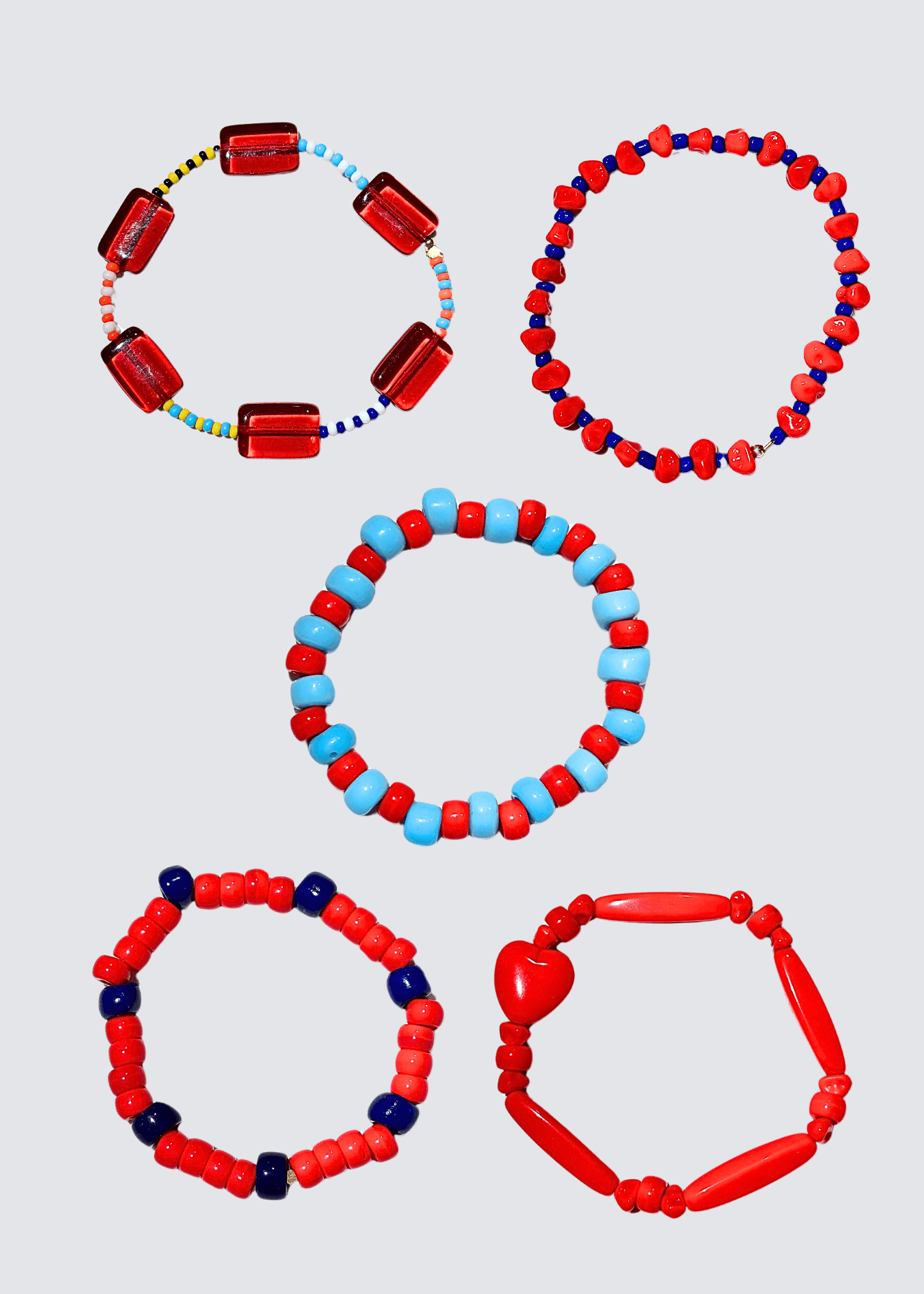 Baby Pool Braceltes, Red/Multi, Armband - Lindner Fashion